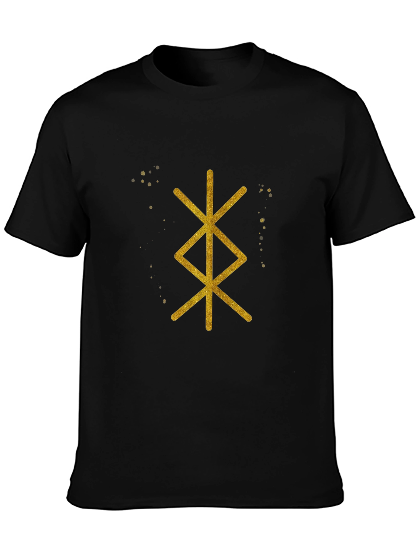 Black Bindrune T-Shirt: Norse Magic Symbol Tee view 3