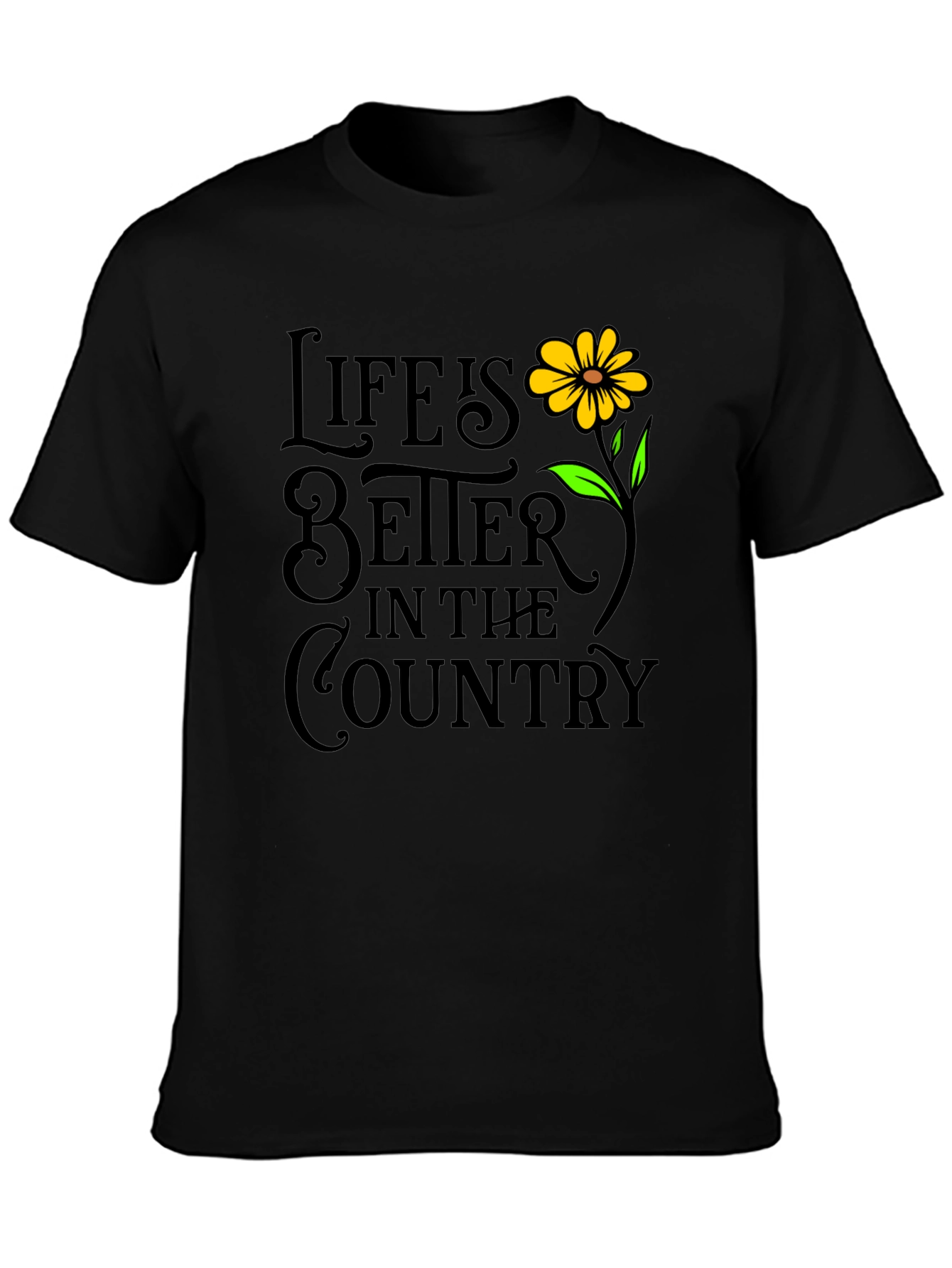 Black Life is Better in The Country T-Shirt view 3