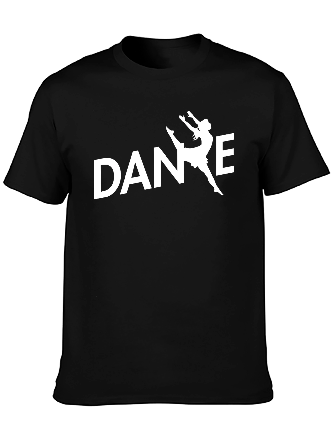 Black Dance Graphic Tee - Black Cotton T-Shirt view 3
