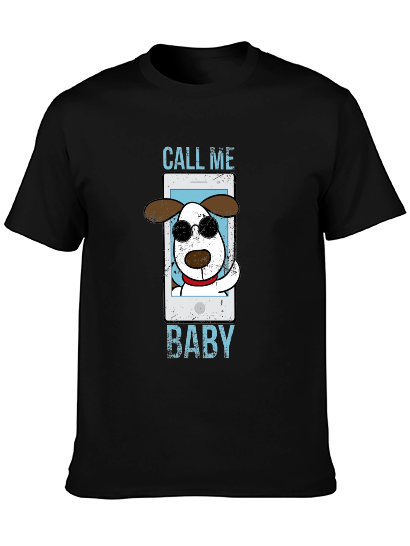 Black Call Me Baby Dog T-Shirt view 3