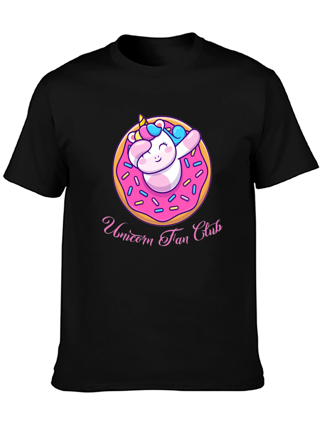 Black Unicorn Fan Club Donut T-Shirt view 3
