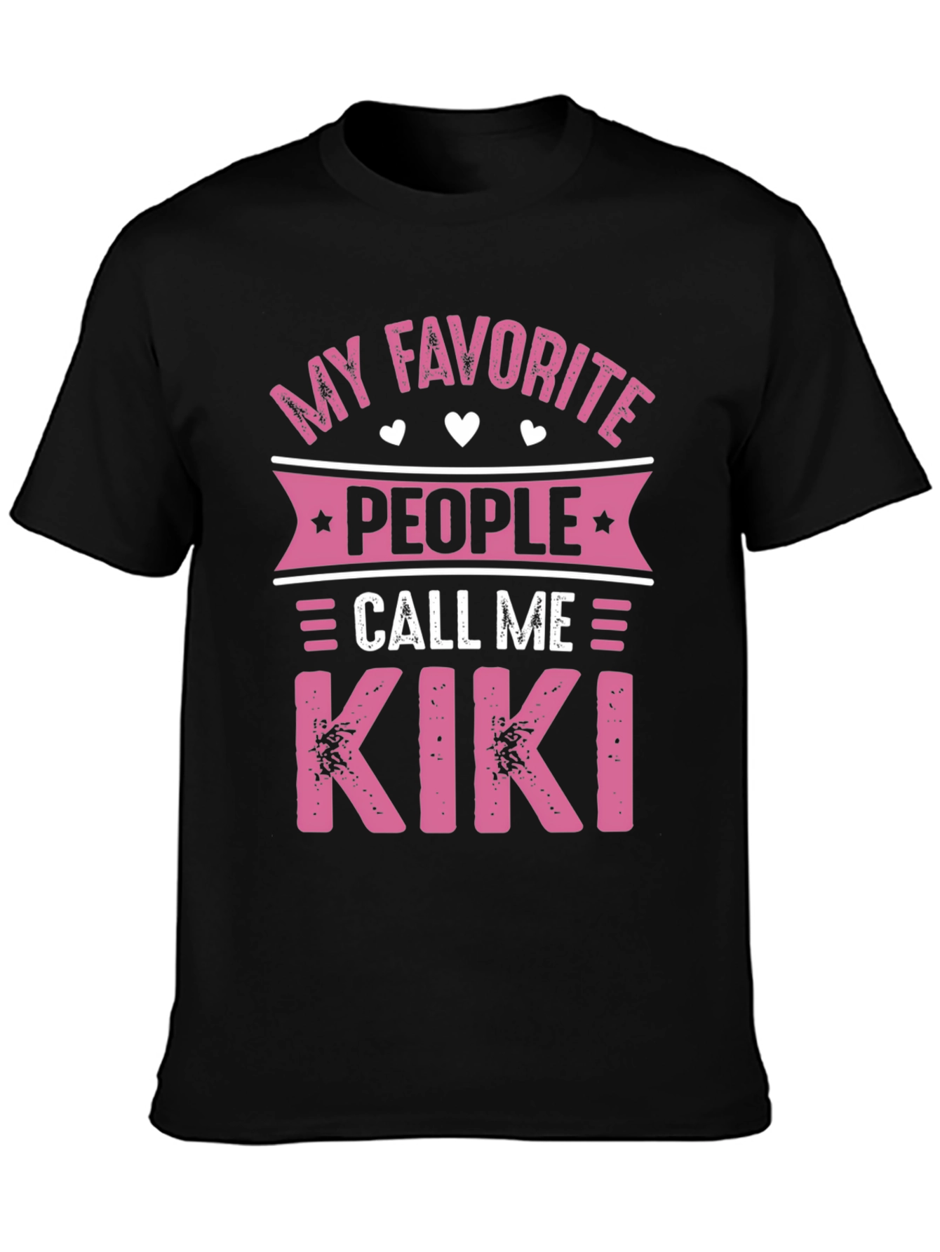 Black My Favorite People Call Me Kiki T-Shirt view 3