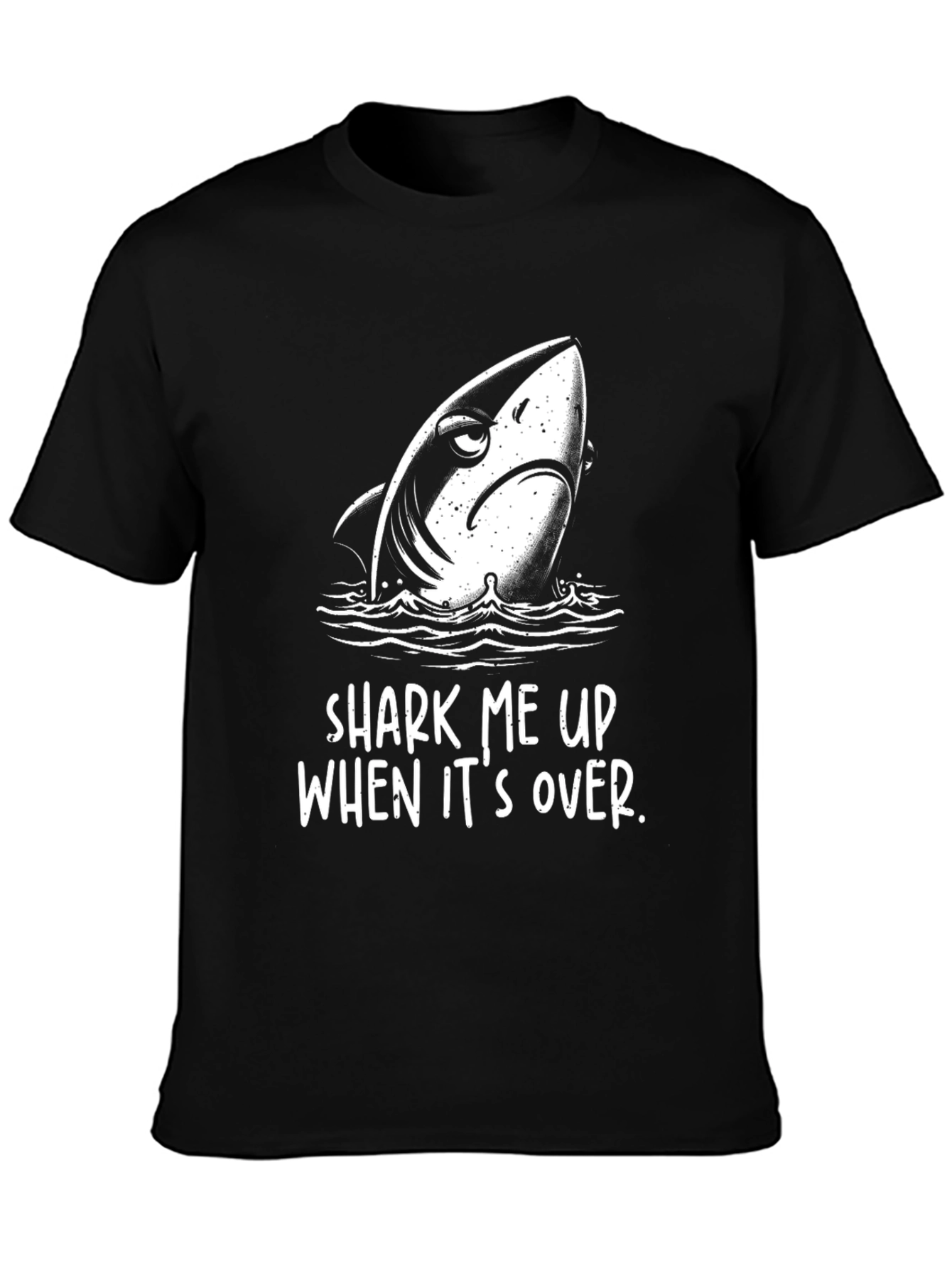 Black Shark Me Up T-Shirt - Funny Graphic Tee view 3