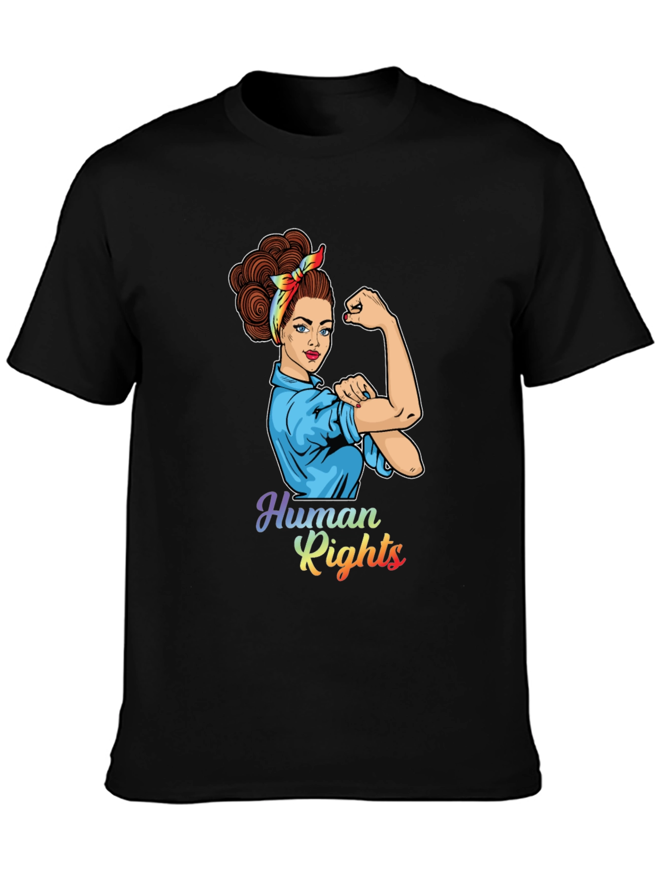 Black Empowered Human Rights Graphic Tee view 3