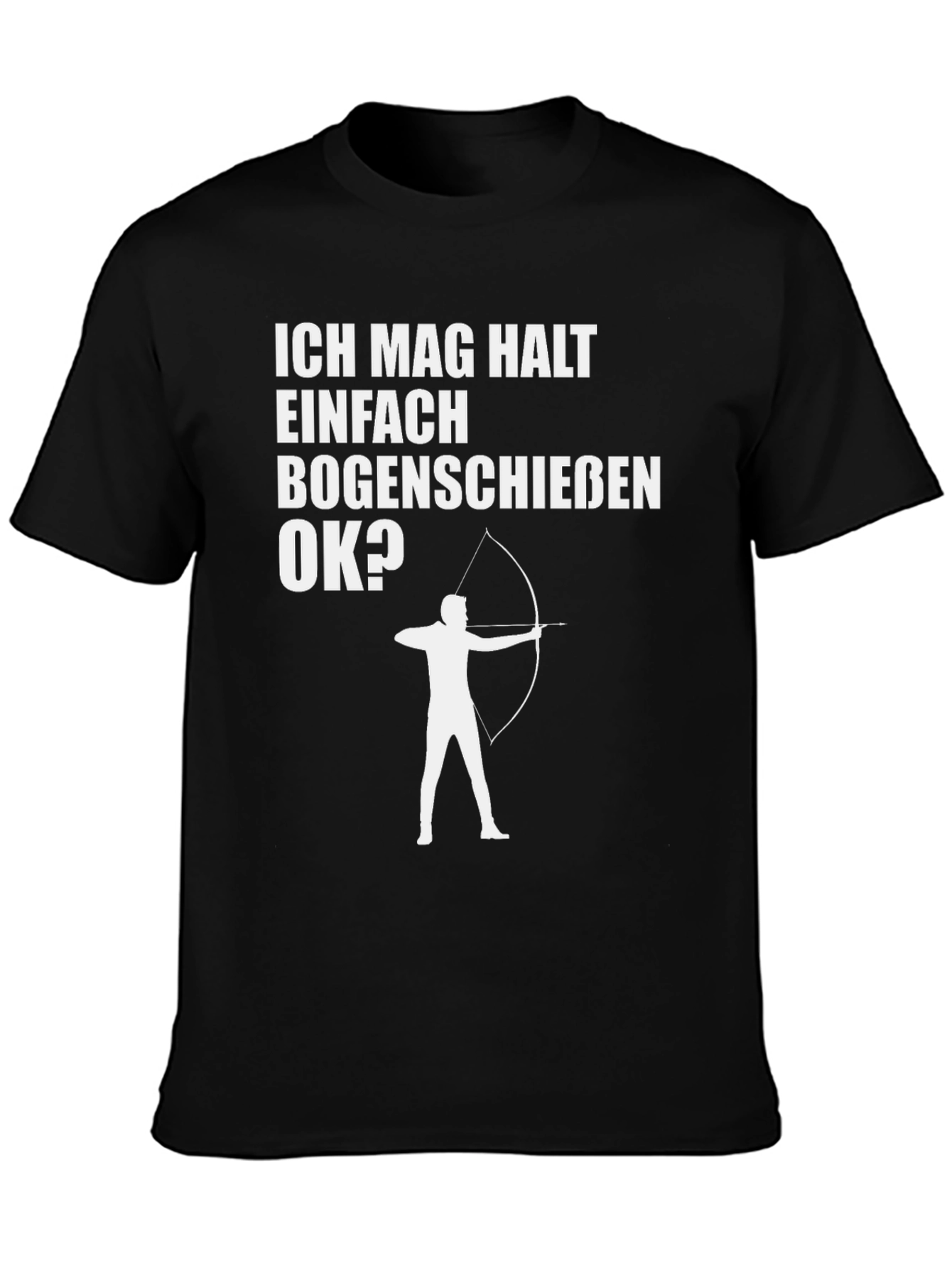 Black Archery T-Shirt - Ich Mag Halt Bogenschiessen OK? view 3