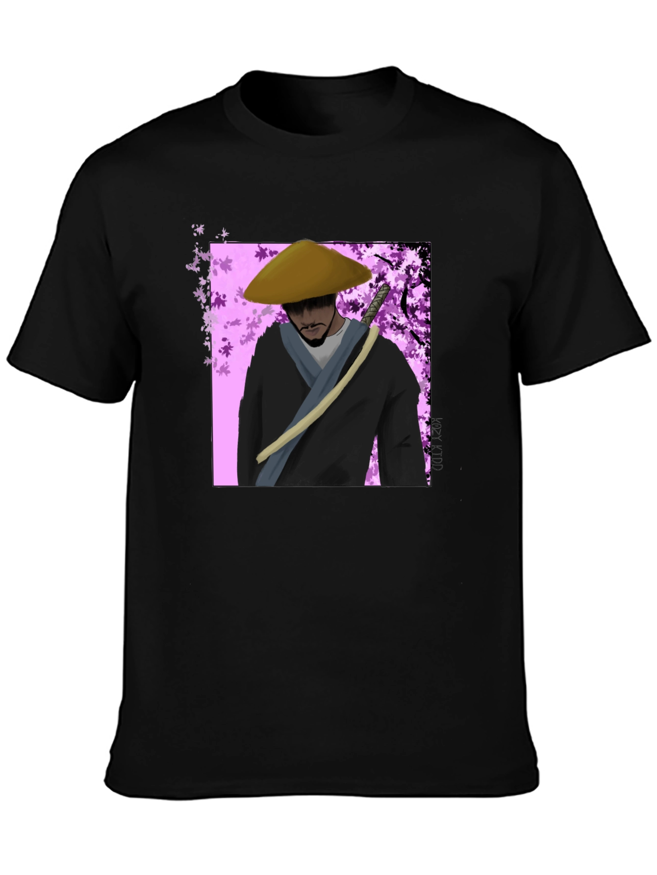 Black Samurai Graphic Tee - Urban Style T-Shirt view 3