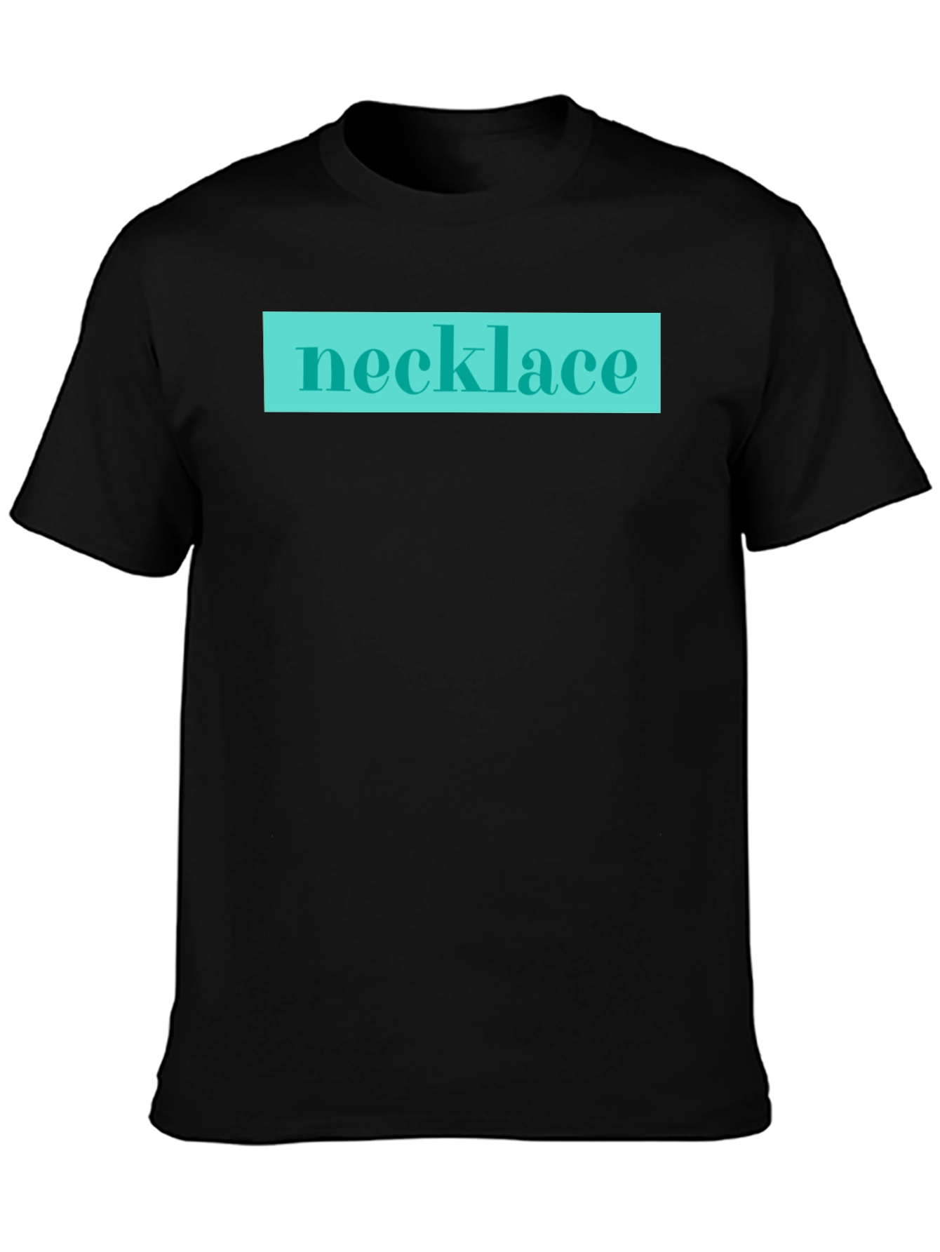 Black Necklace Graphic Tee - Black Casual Shirt view 3