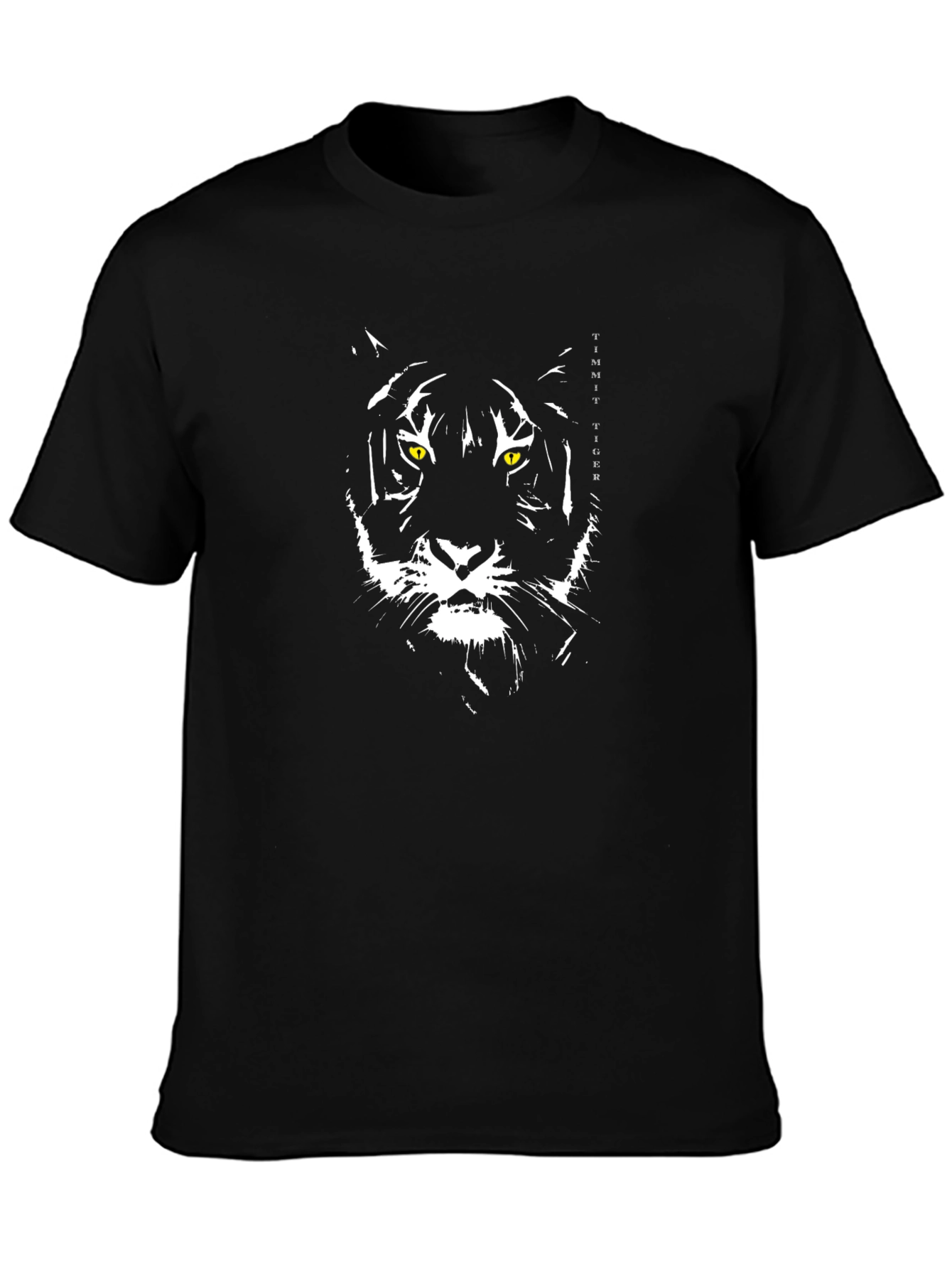 Black Tiger Graphic Black T-Shirt view 3