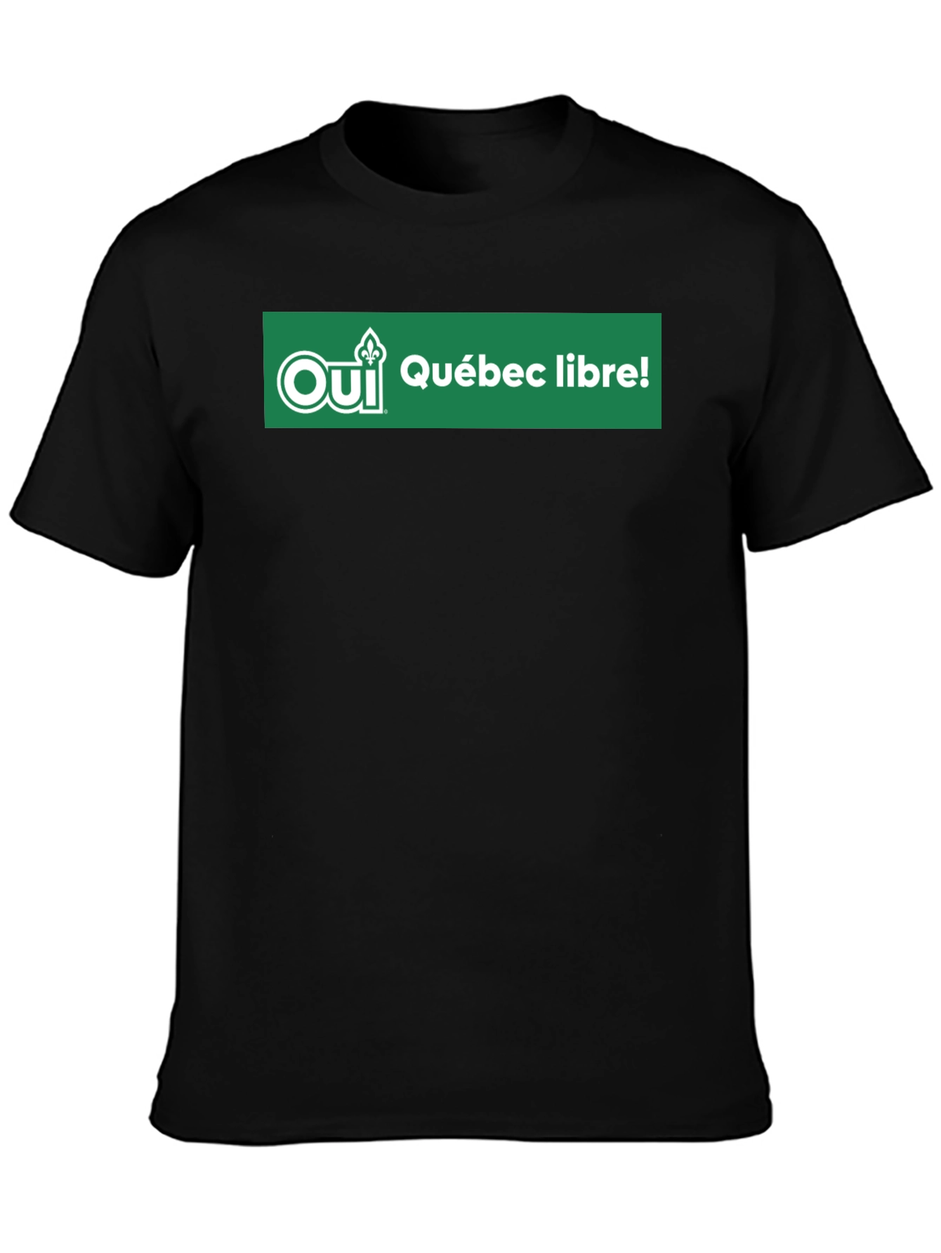 Black Oui Quebec Libre T-Shirt view 3