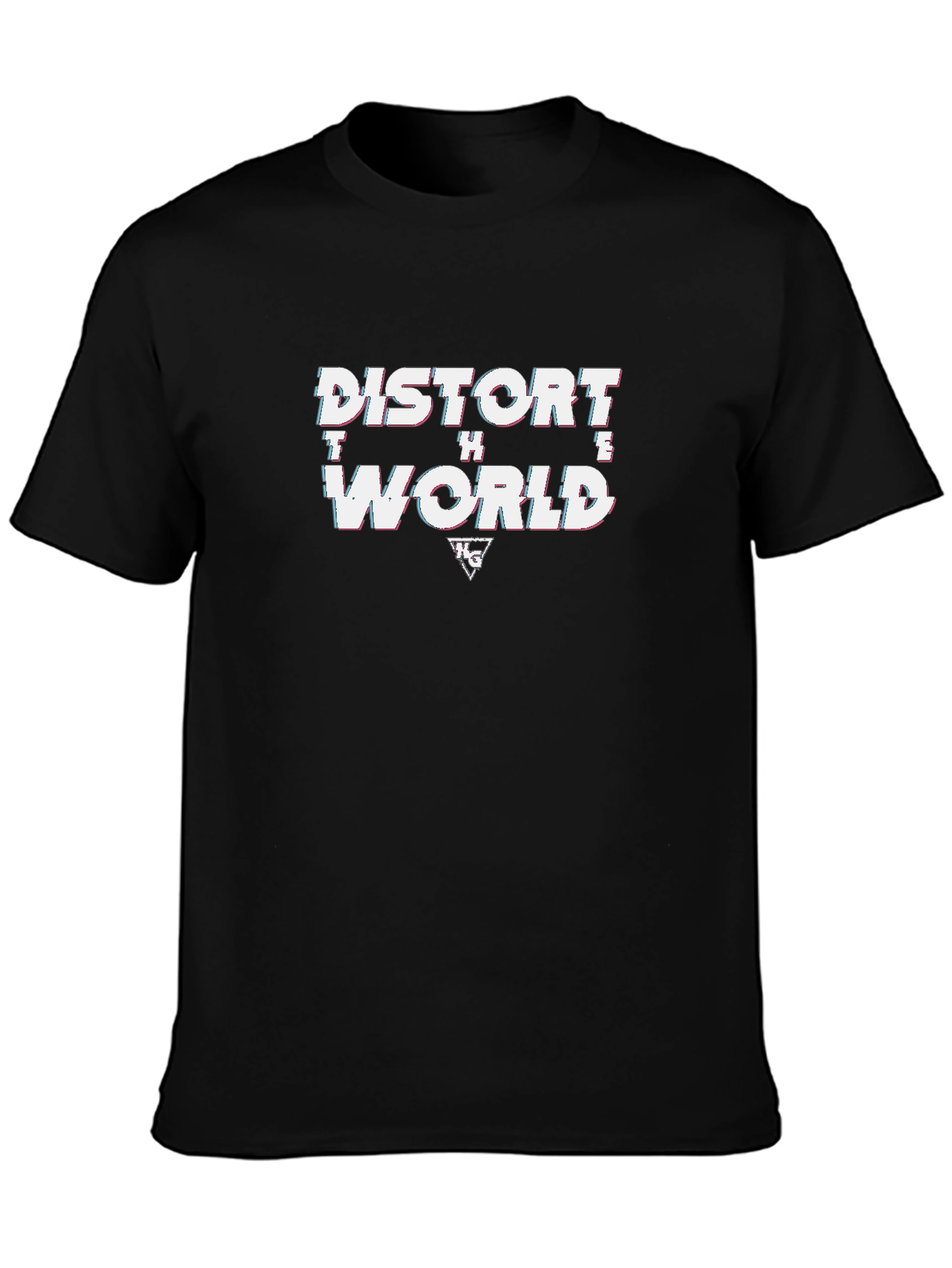 Black Distort The World Graphic T-Shirt - Black view 3