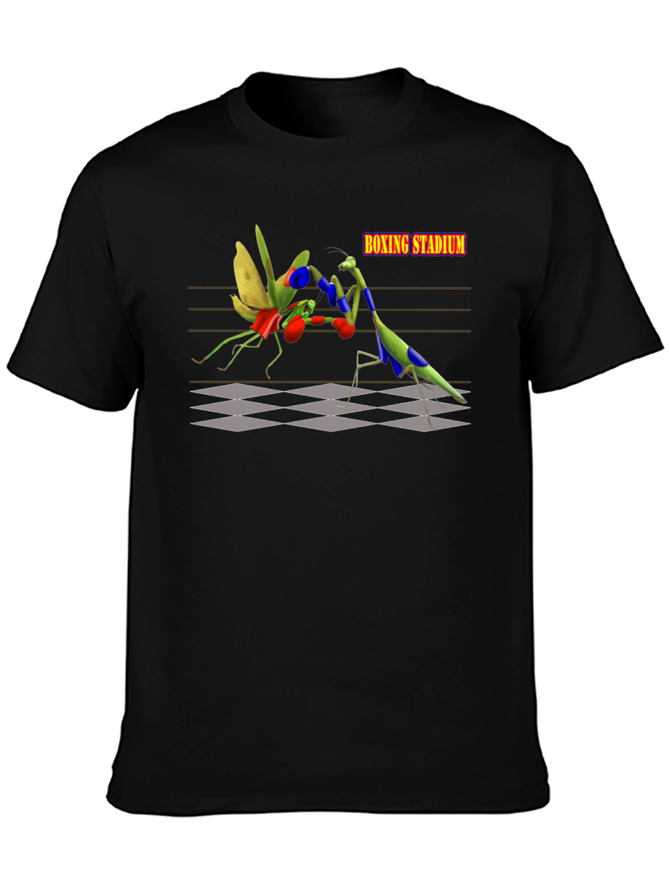 Black Boxing Mantis T-Shirt view 3