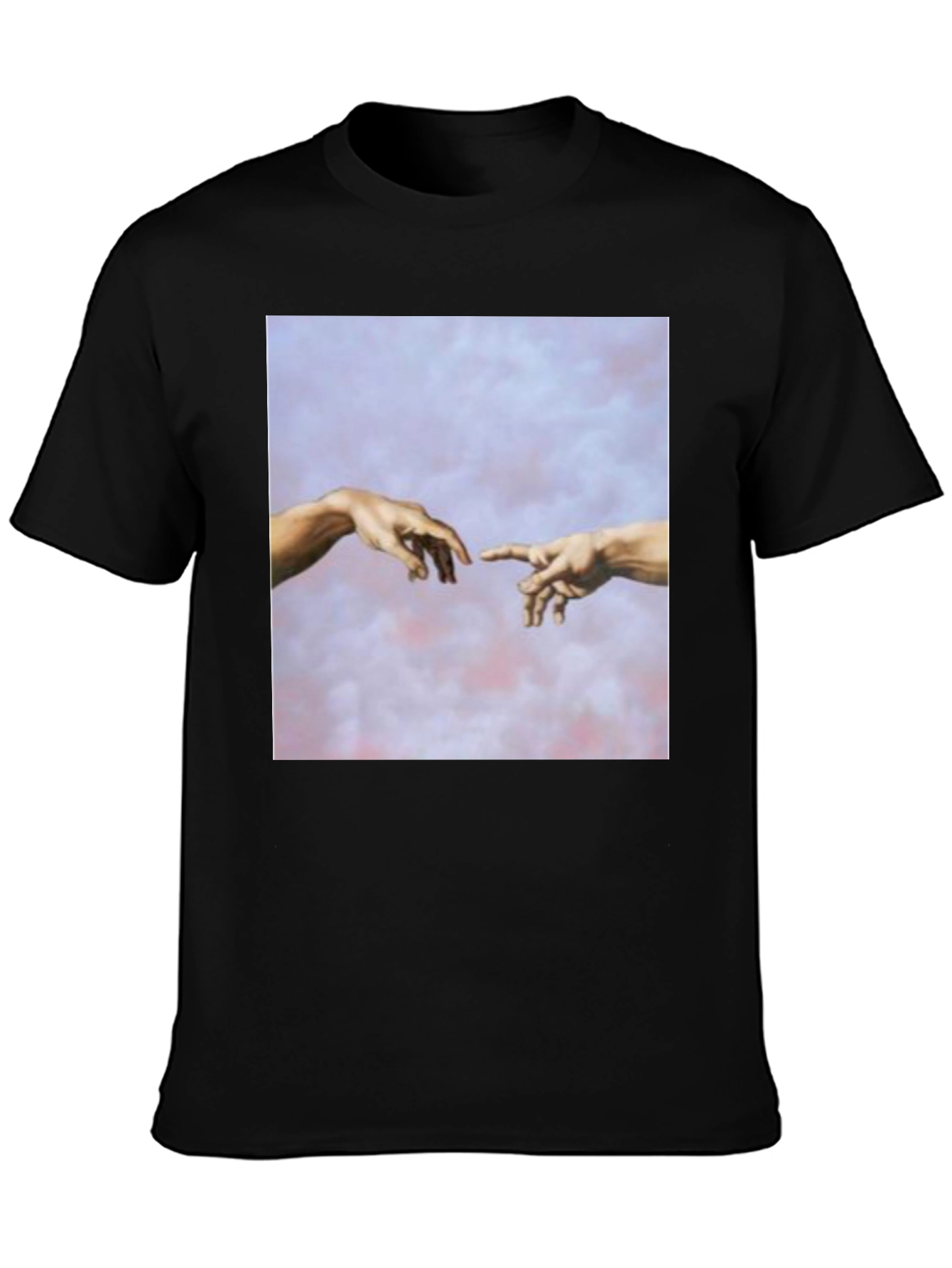 Black Creation of Adam Graphic Tee - Black view 3