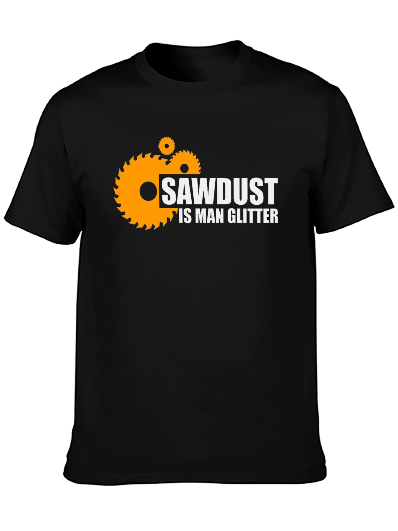 Black Sawdust is Man Glitter T-Shirt view 3