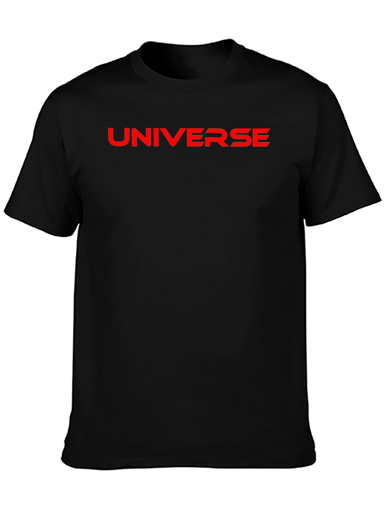 Universe Graphic T-Shirt - Bold Red Print on Black - 3