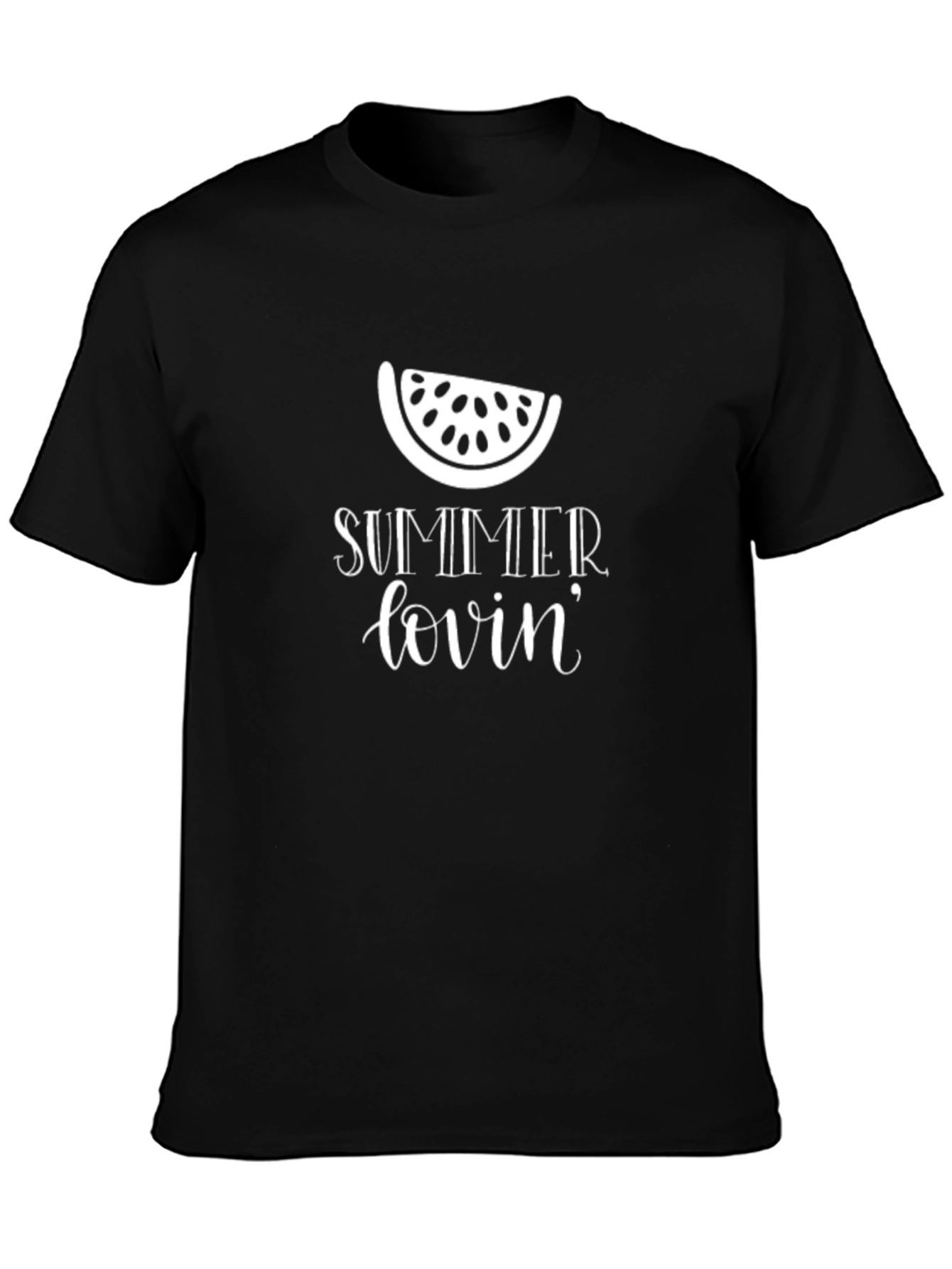 Black Summer Lovin' Graphic Tee - Black Casual Shirt view 3