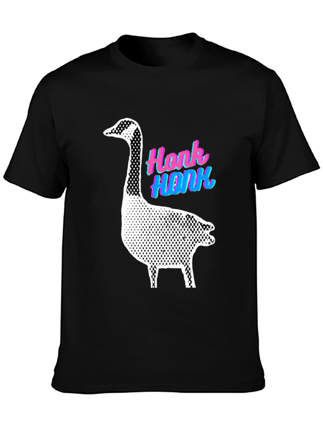 Black Honk Goose Black T-Shirt - Fun Animal Graphic Tee view 3
