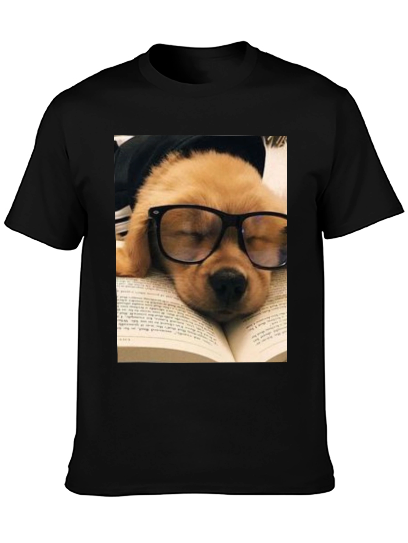 Black Bookworm Pup T-Shirt view 3