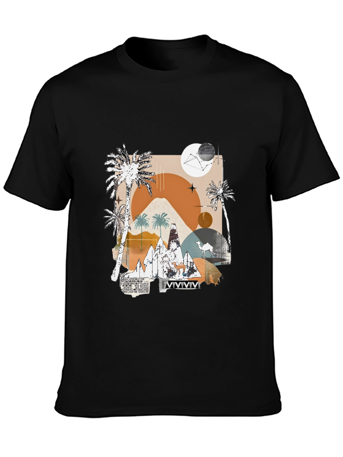 Black Desert Graphic Tee - Modern Abstract Design view 3