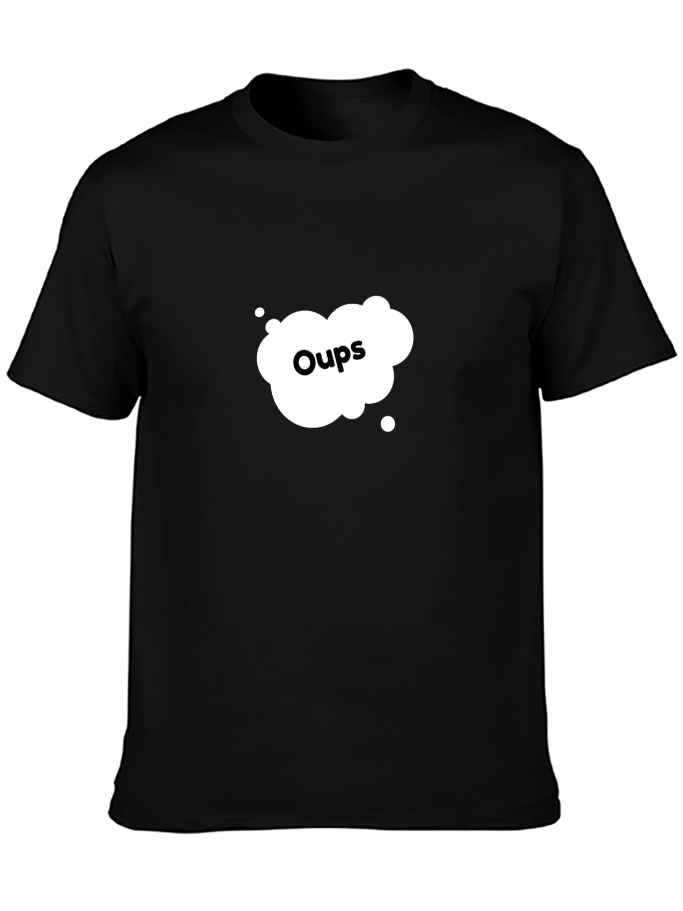 Black Oops! Graphic T-Shirt - Stylish, Casual, and Comfy view 3