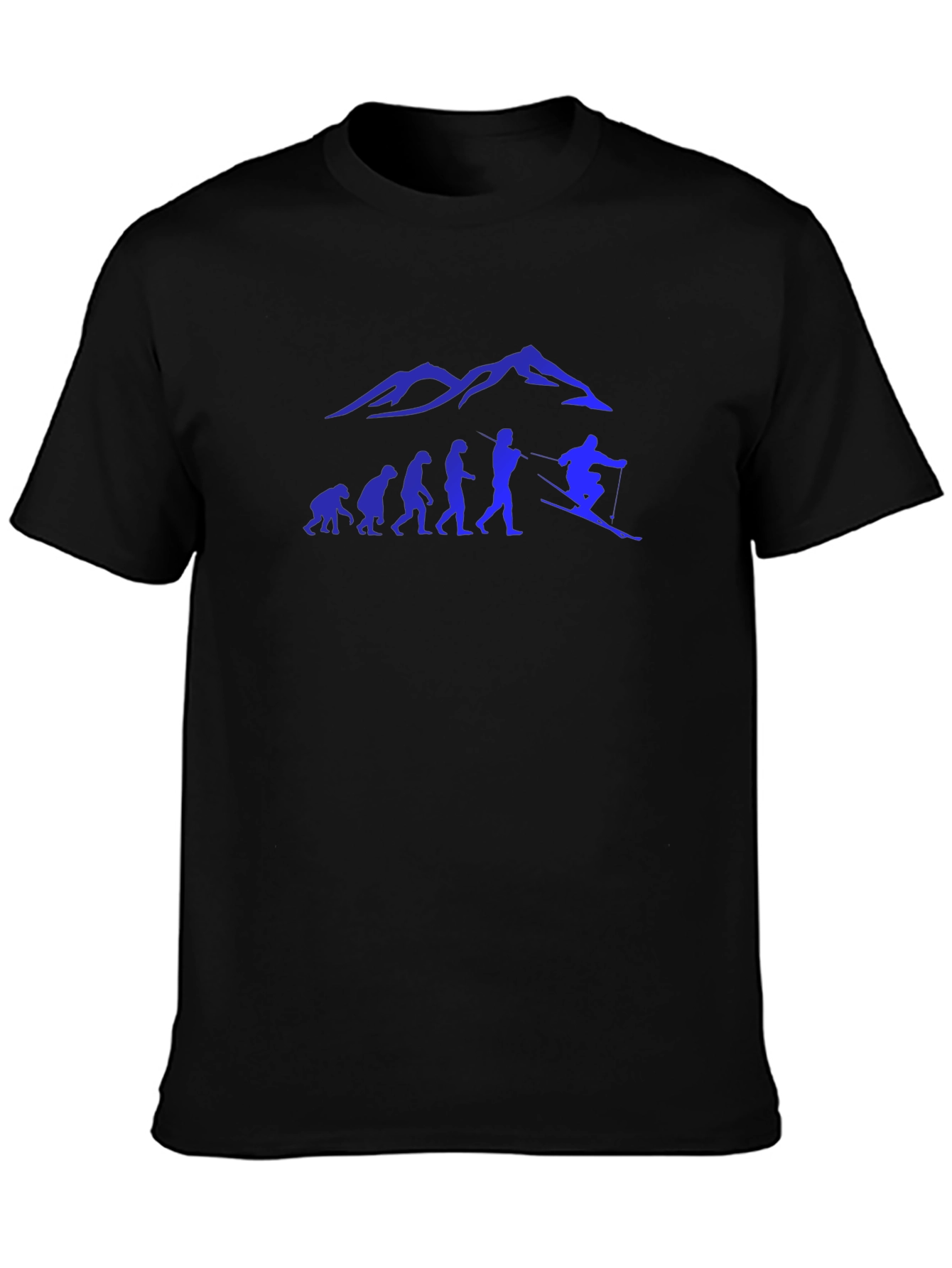 Black Evolution Ski T-Shirt - Black Cotton view 3