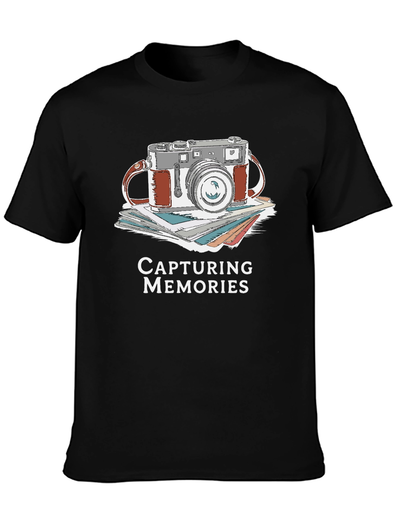 Black Capturing Memories Graphic T-Shirt view 3