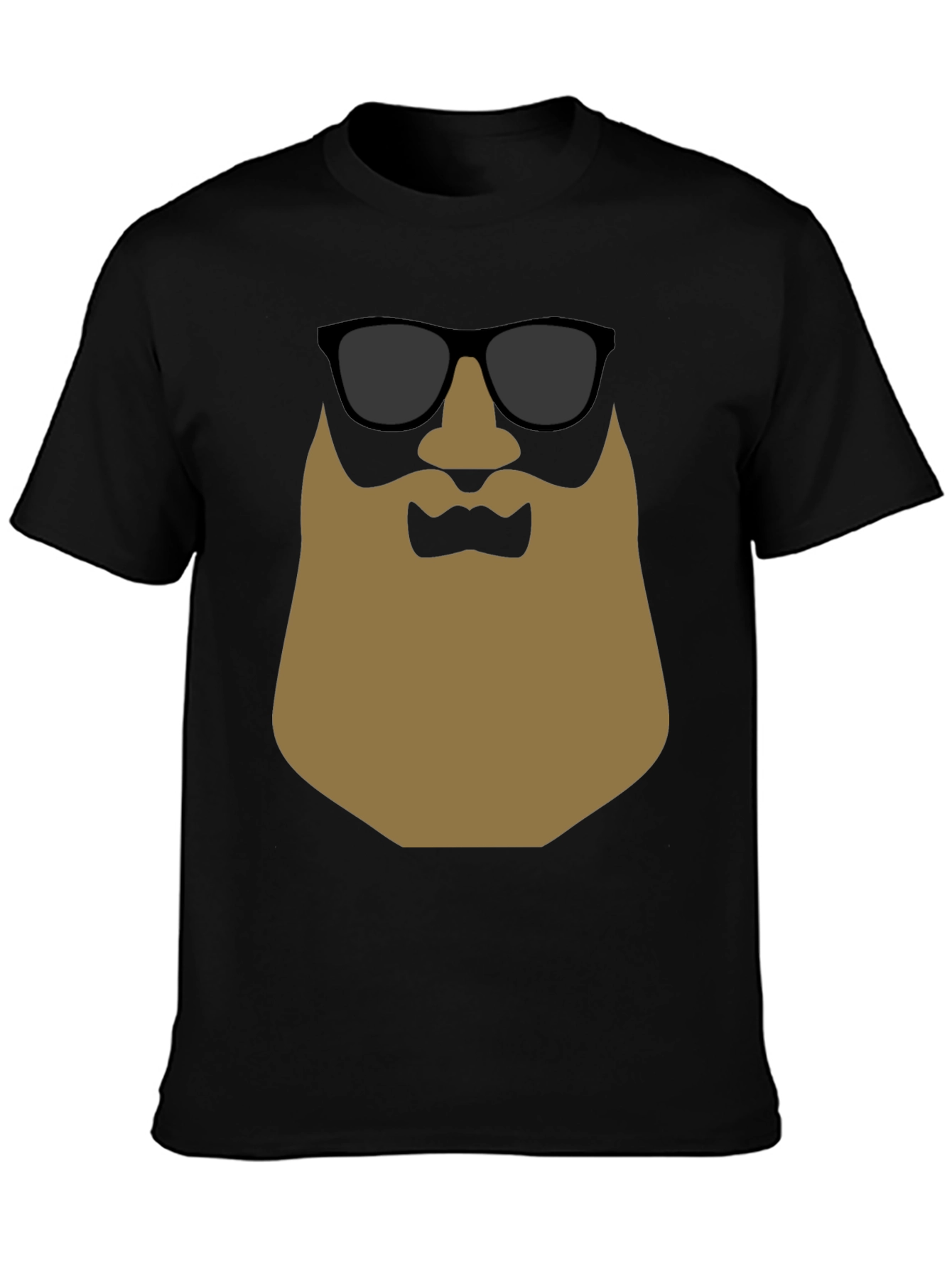 Black Cool Beard T-Shirt - Graphic Tee for Men view 3