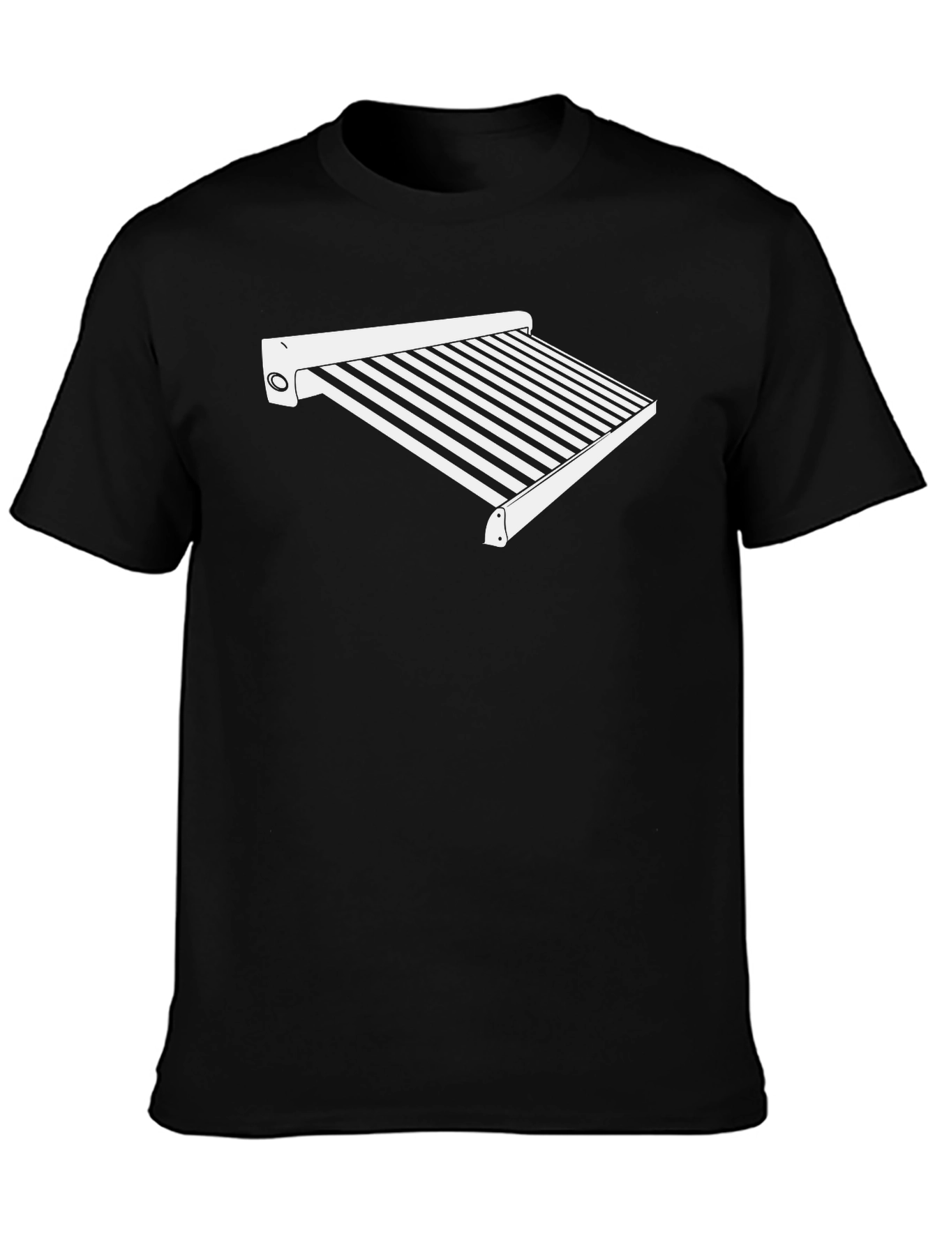 Black Striped Awning Graphic Tee - Black view 3
