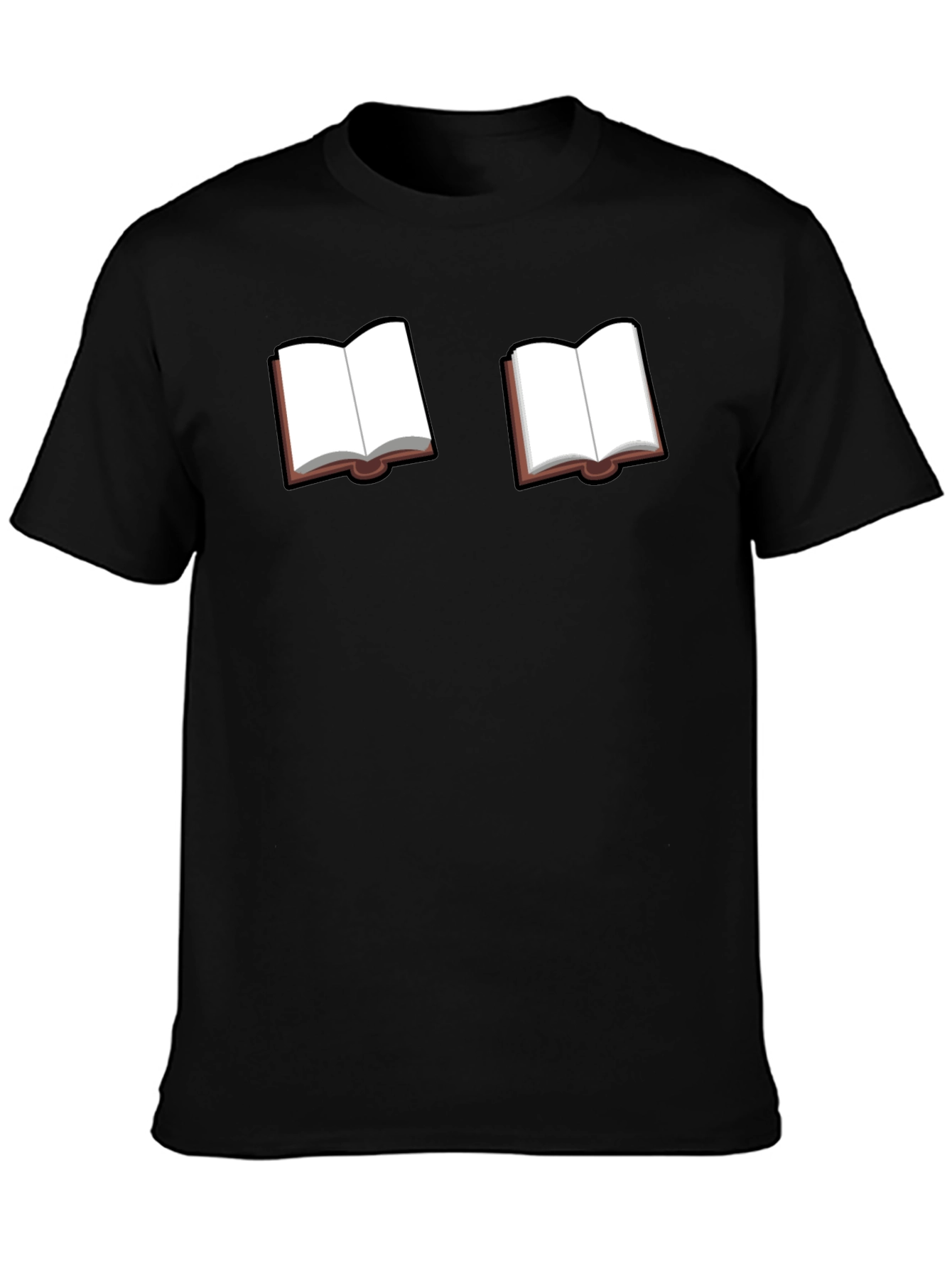 Black Bookworm Black Tee - Novelty Book Graphic T-Shirt view 3