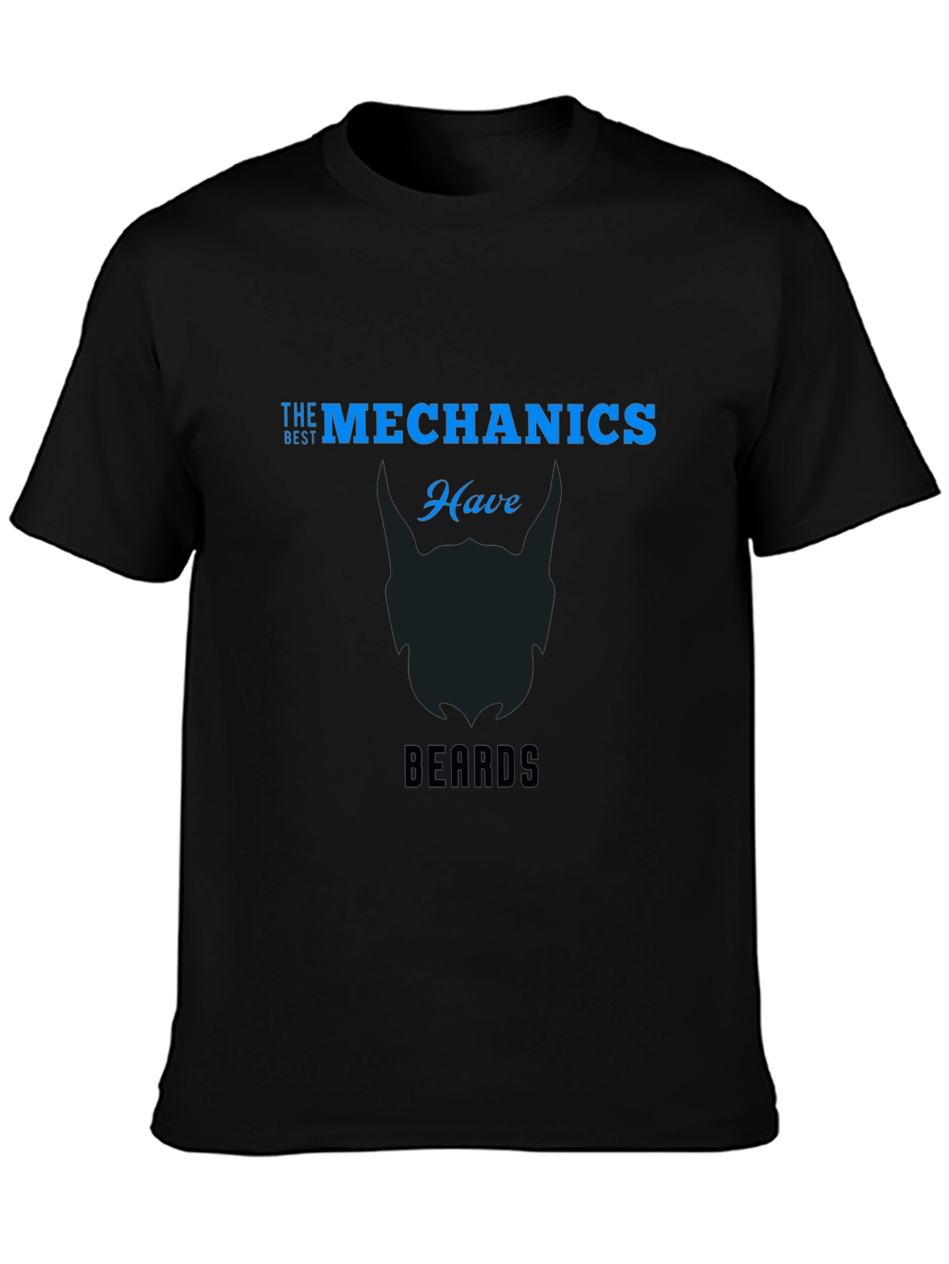 Black Mechanics with Beards Black T-Shirt view 3