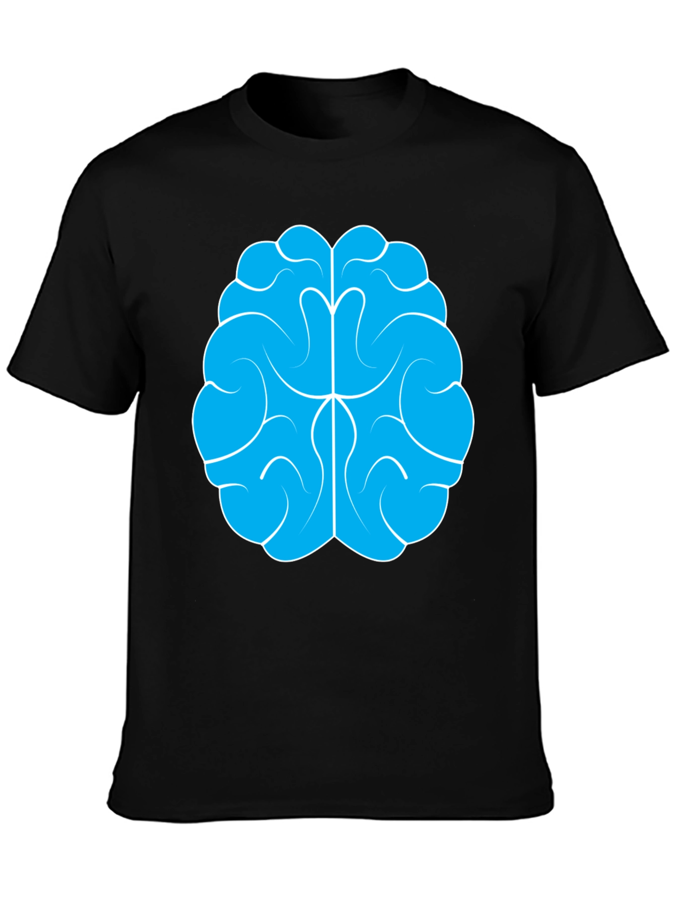 Black Brain Graphic Tee - Black Cotton Blend view 3