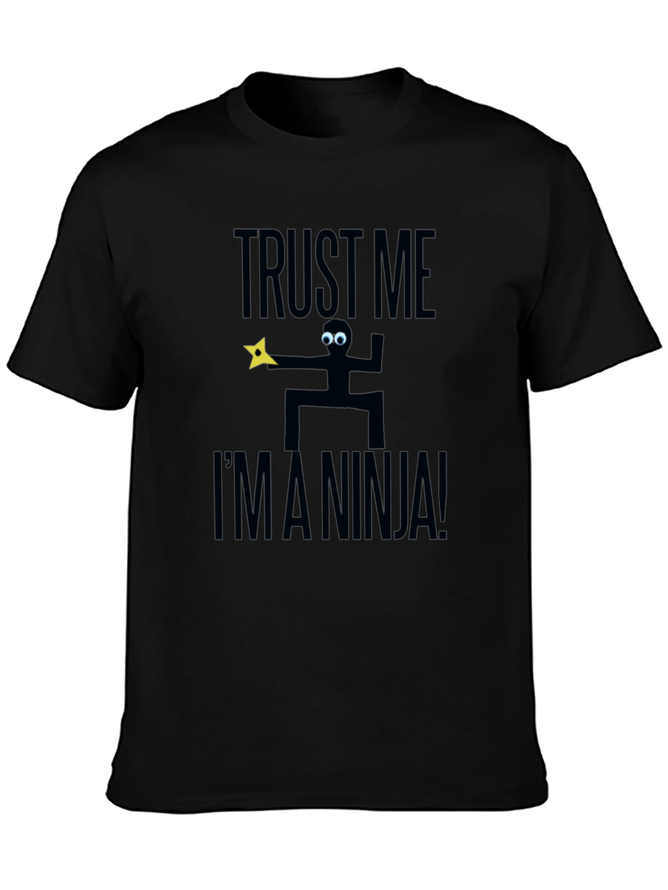 Black Trust Me I'm A Ninja Graphic T-Shirt view 3