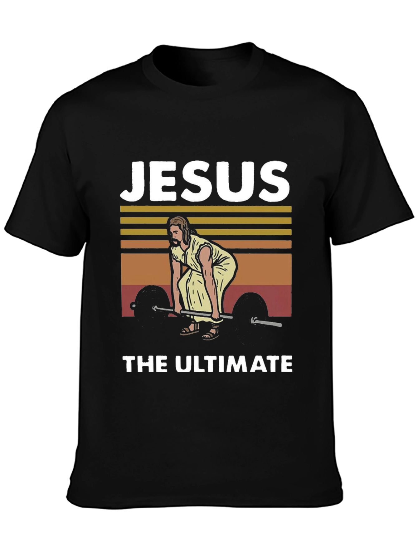 Black Jesus The Ultimate Weightlifter Graphic Tee view 3