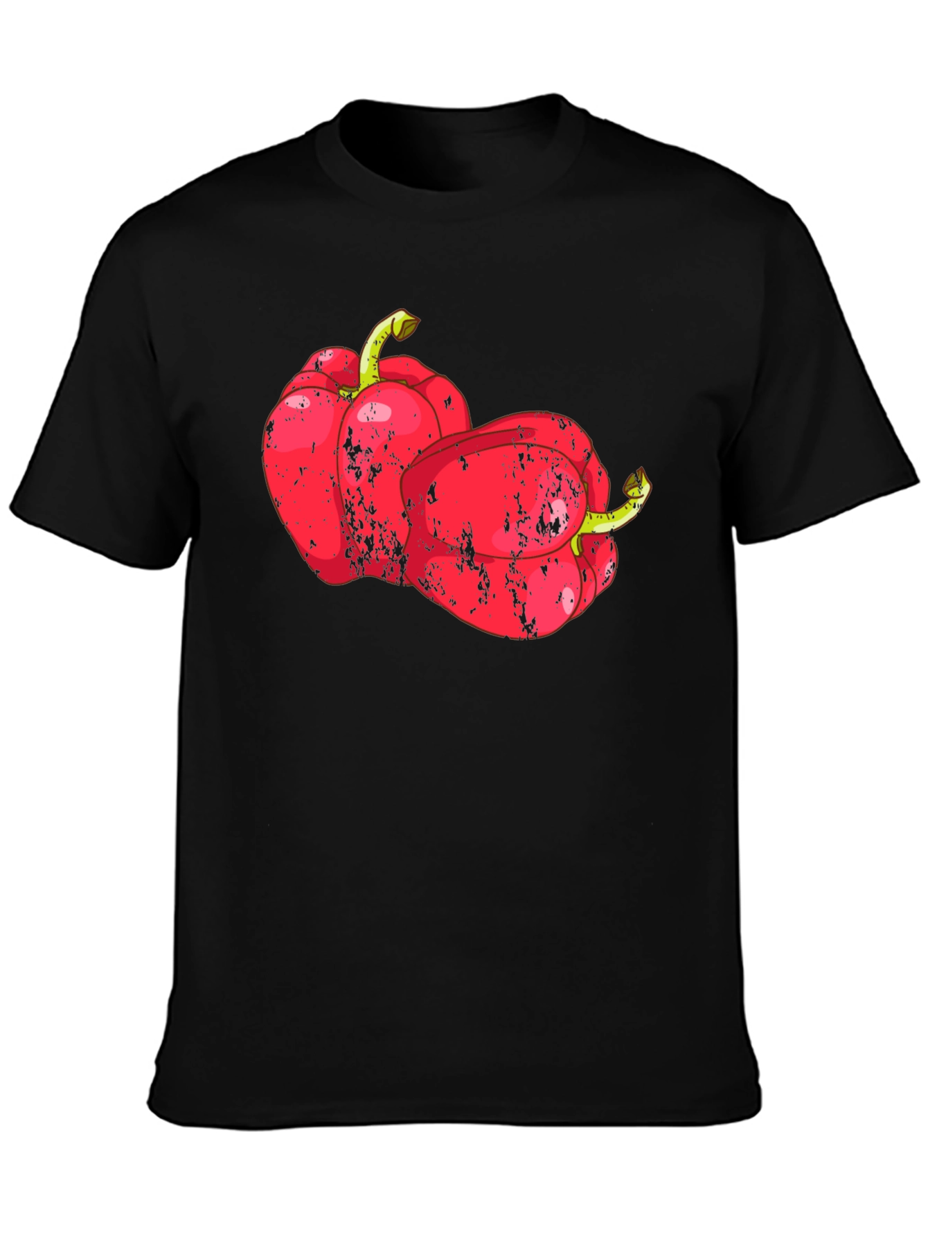 Black Red Pepper Graphic T-Shirt - Unique Design view 3