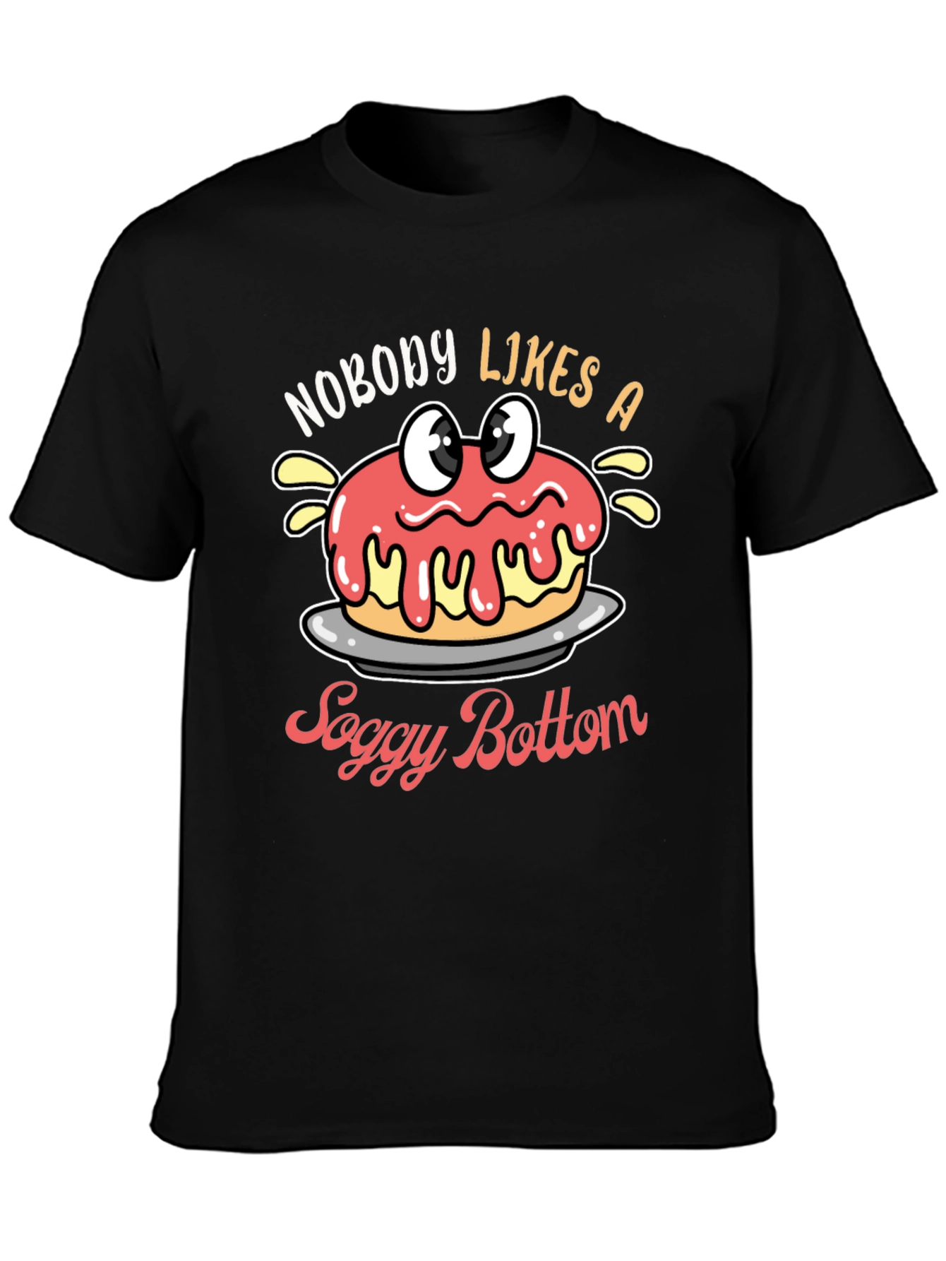 Black Soggy Bottom Funny T-Shirt view 3
