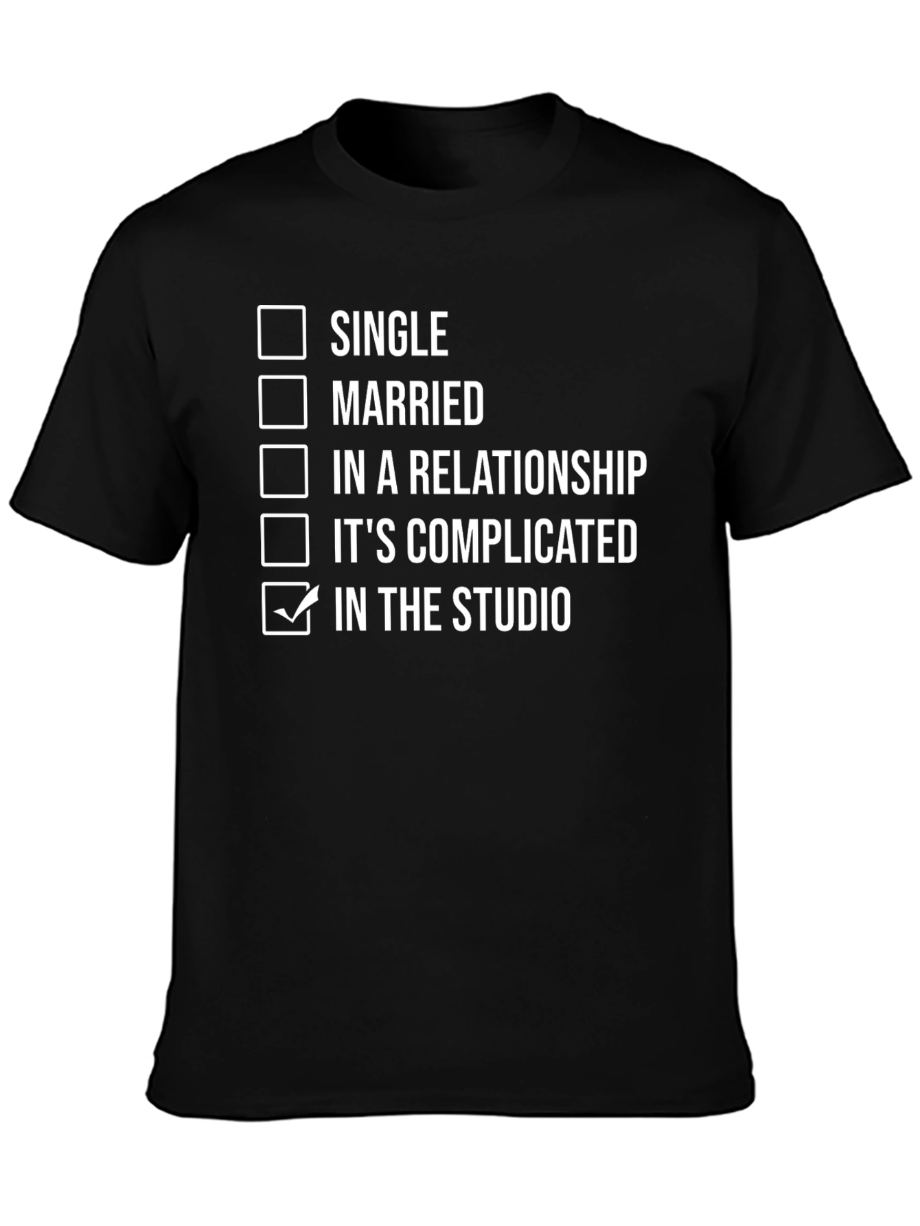 Black In The Studio T-Shirt, Musician Tee view 3