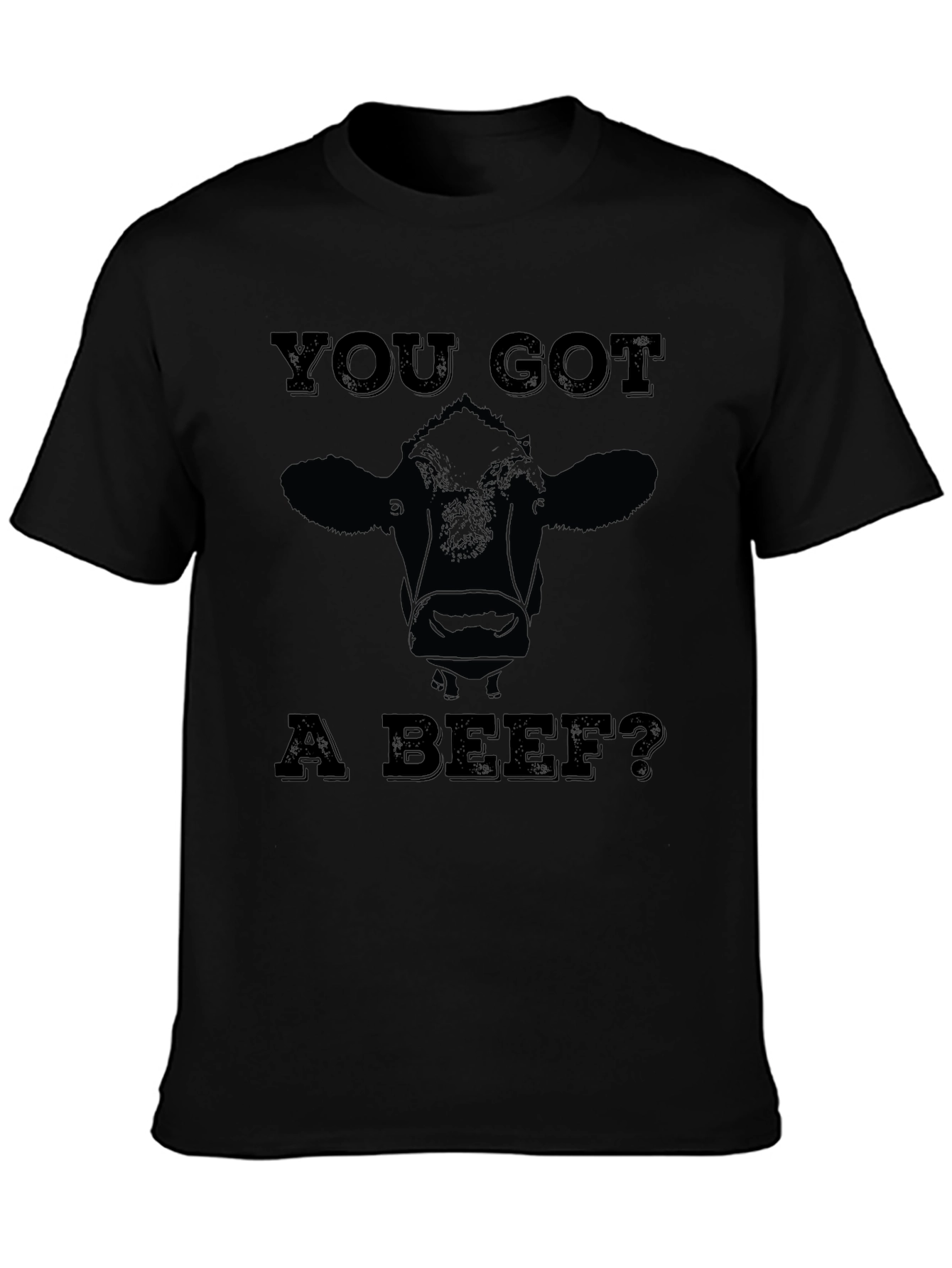Black You Got A Beef? Graphic Tee - Black view 3