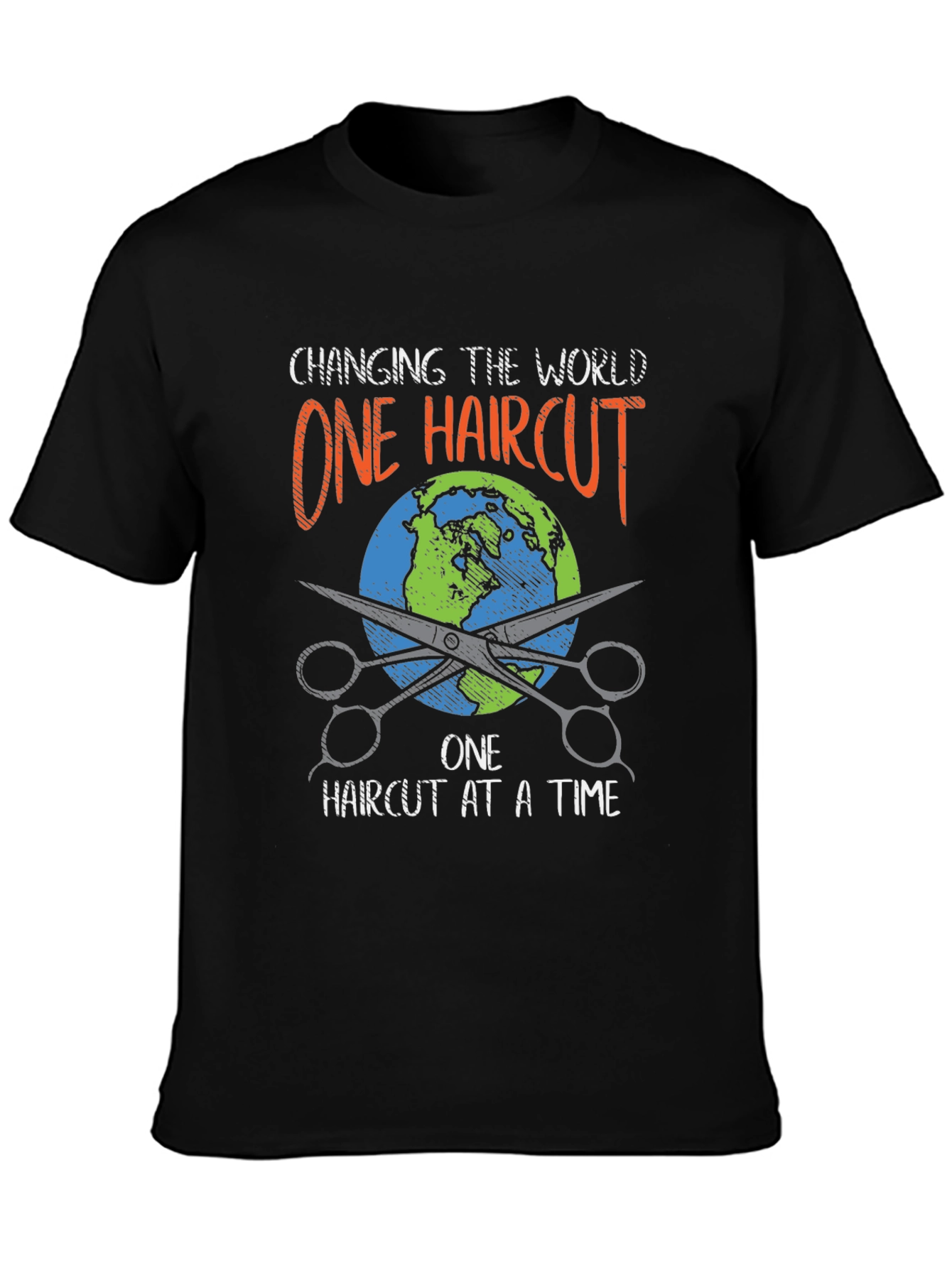 Black Changing the World One Haircut at a Time T-Shirt view 3