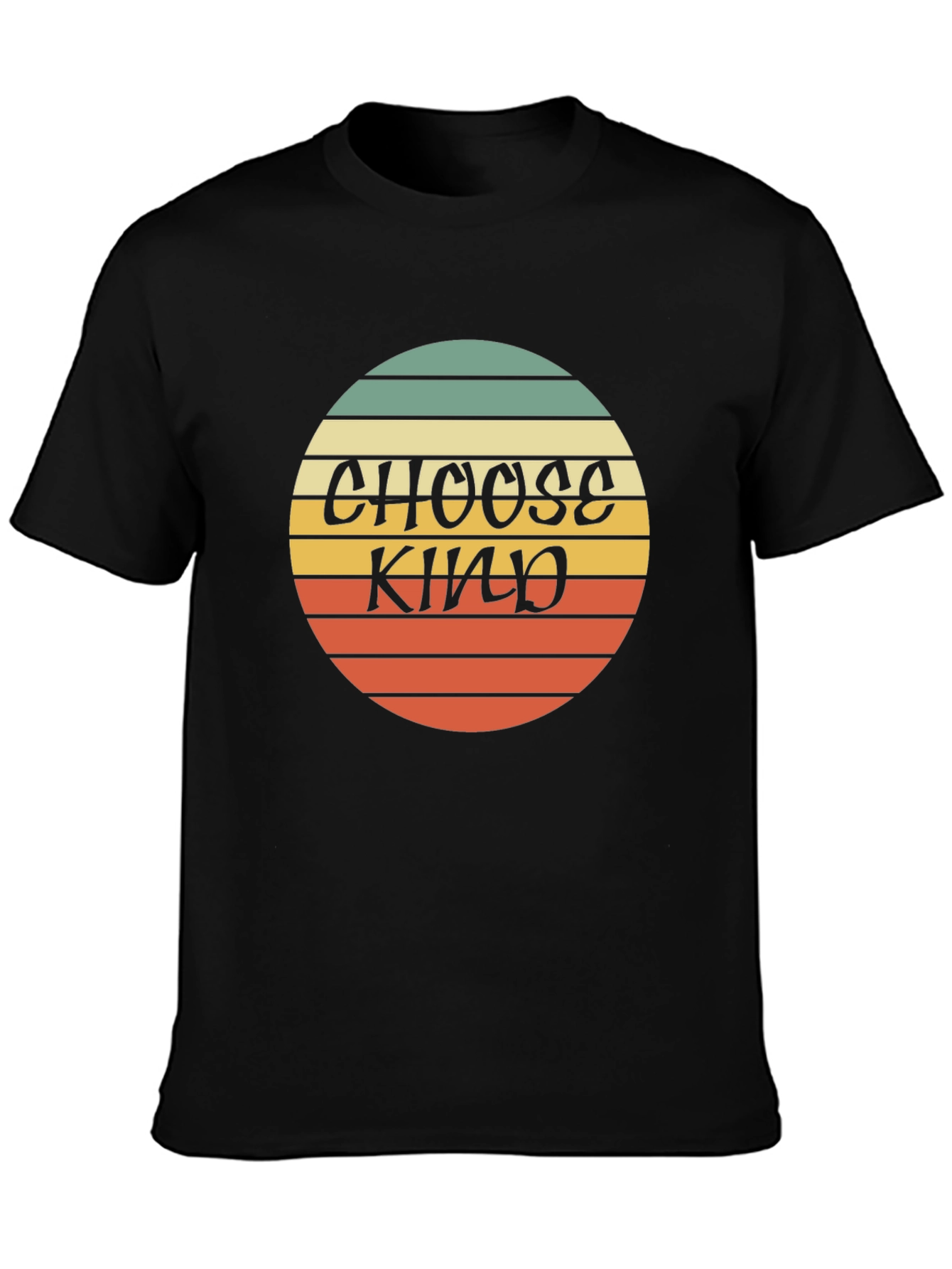 Black Choose Kind Retro Graphic Tee view 3