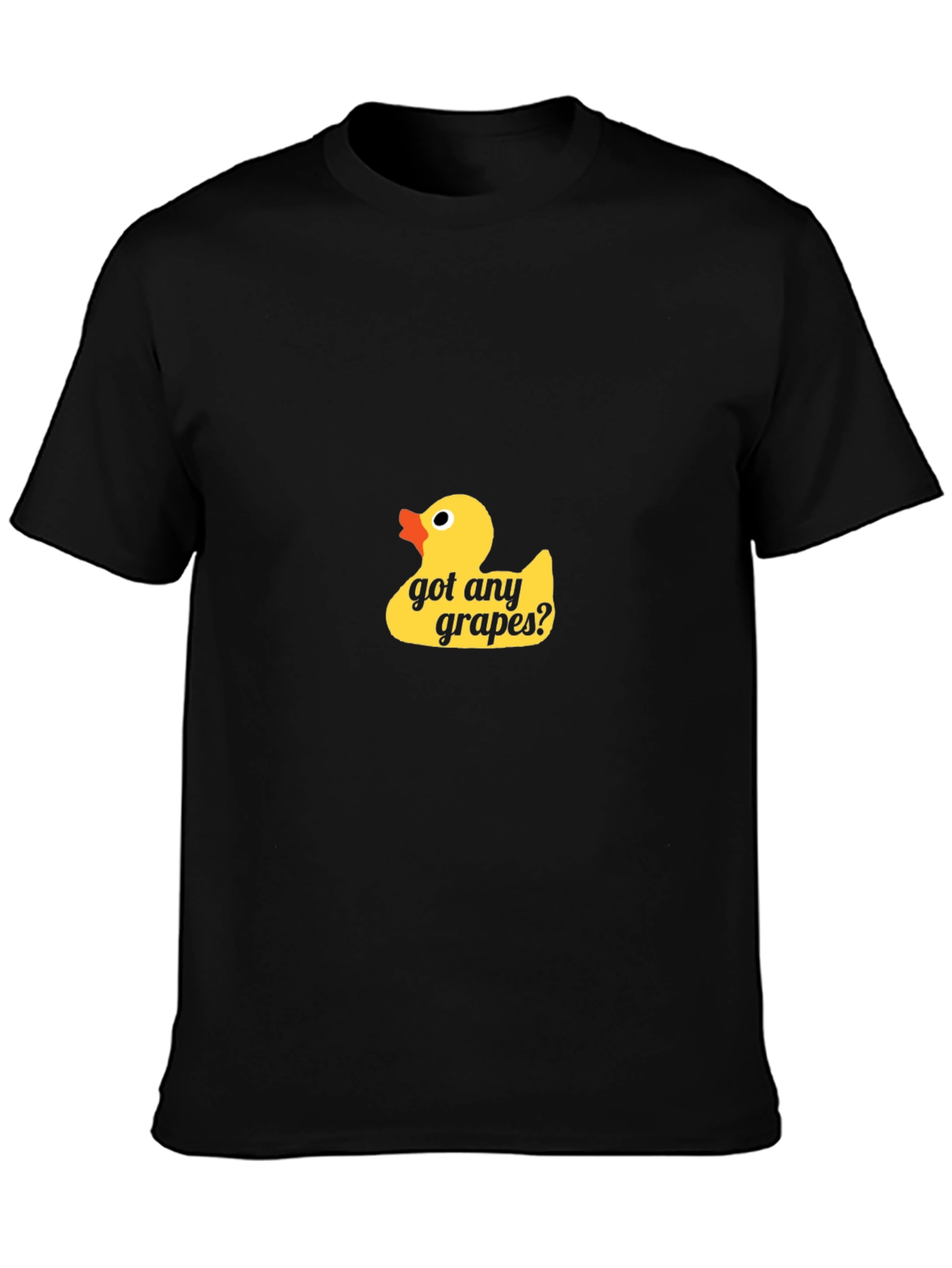 Black Got Any Grapes T-Shirt - Novelty Duck Tee view 3