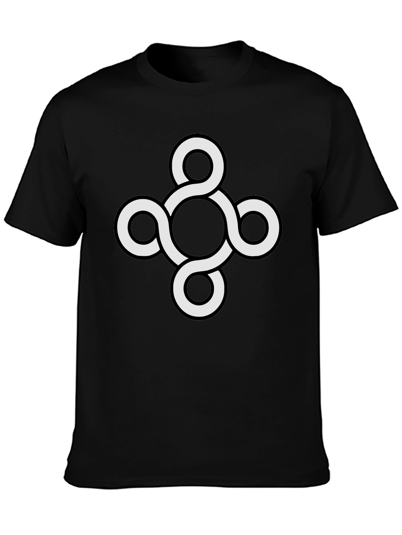 Black Abstract Knot T-Shirt - Stylish Graphic Tee view 3