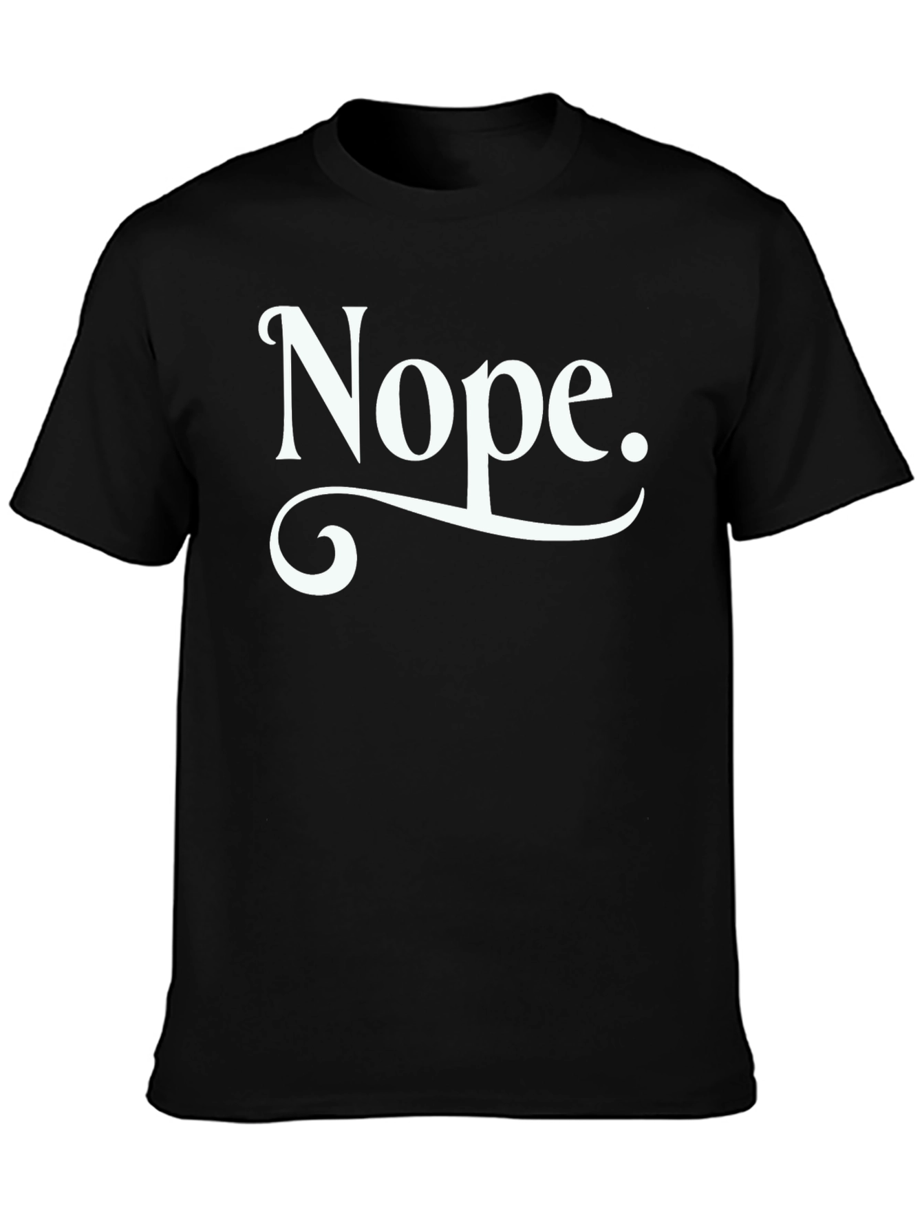 Black Nope T-Shirt - Men's Black Graphic Tee view 3