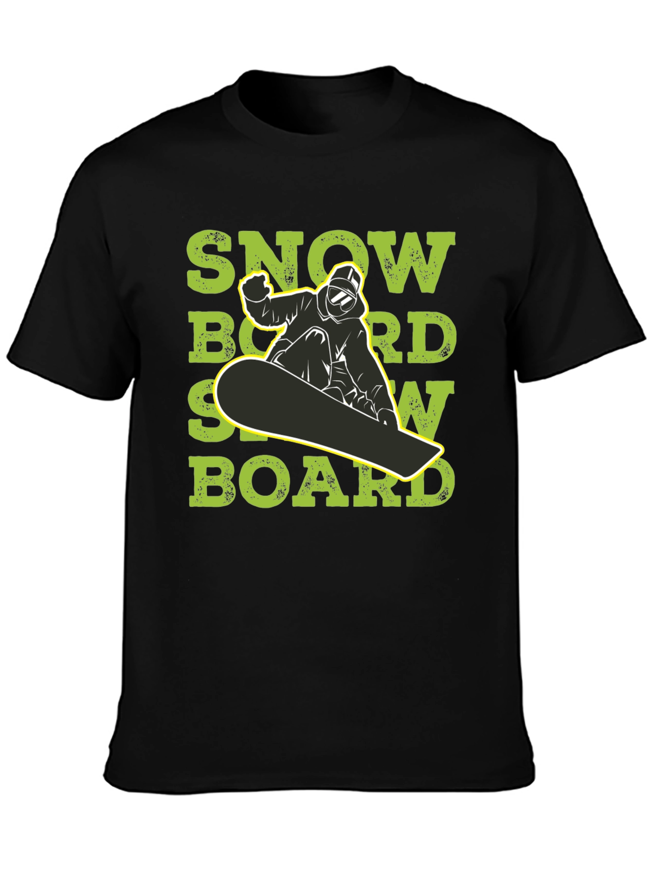 Black Snowboard T-Shirt - Ride in Style view 3