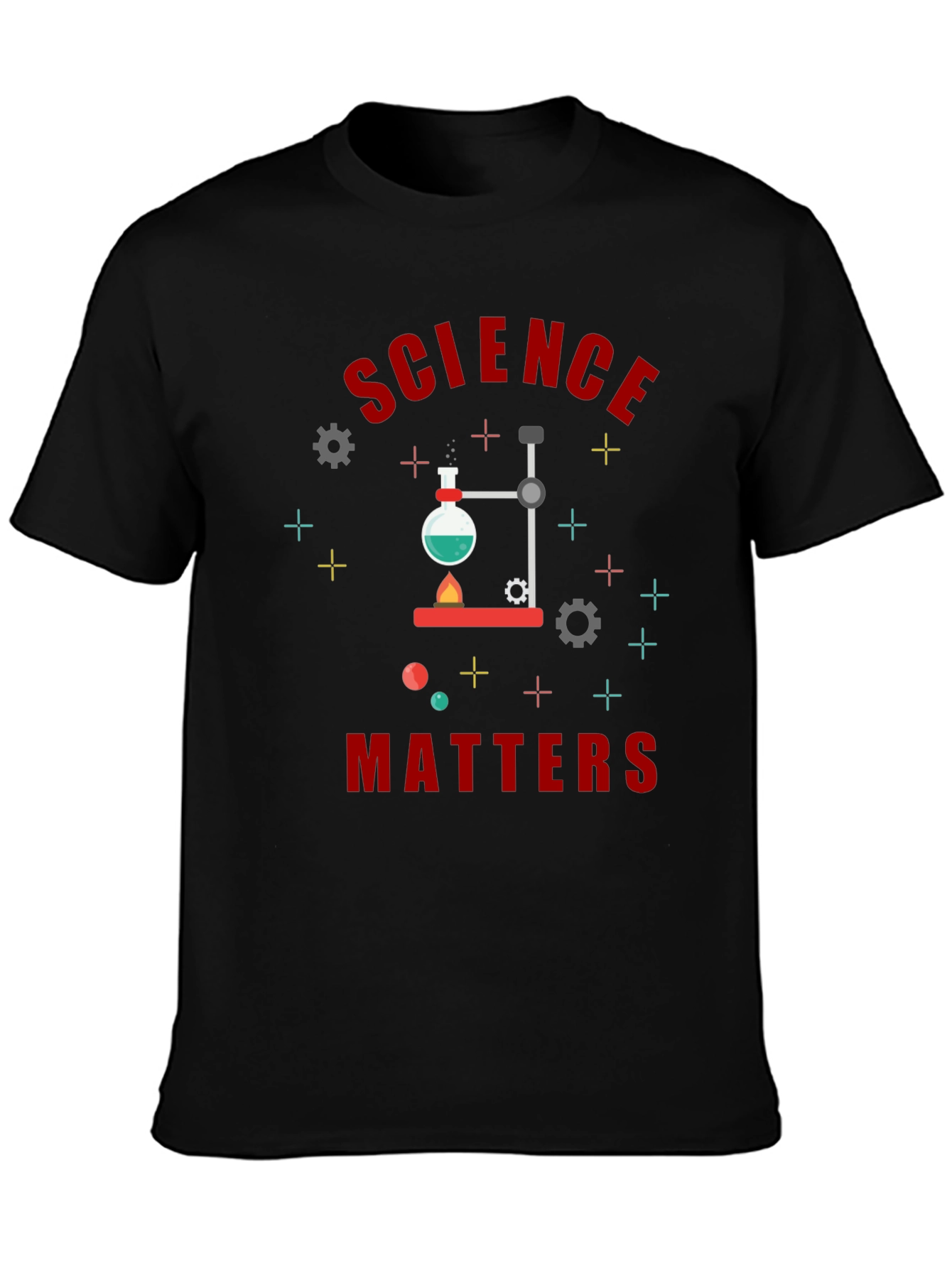 Black Science Matters Graphic Tee - Lab Experiment Design view 3