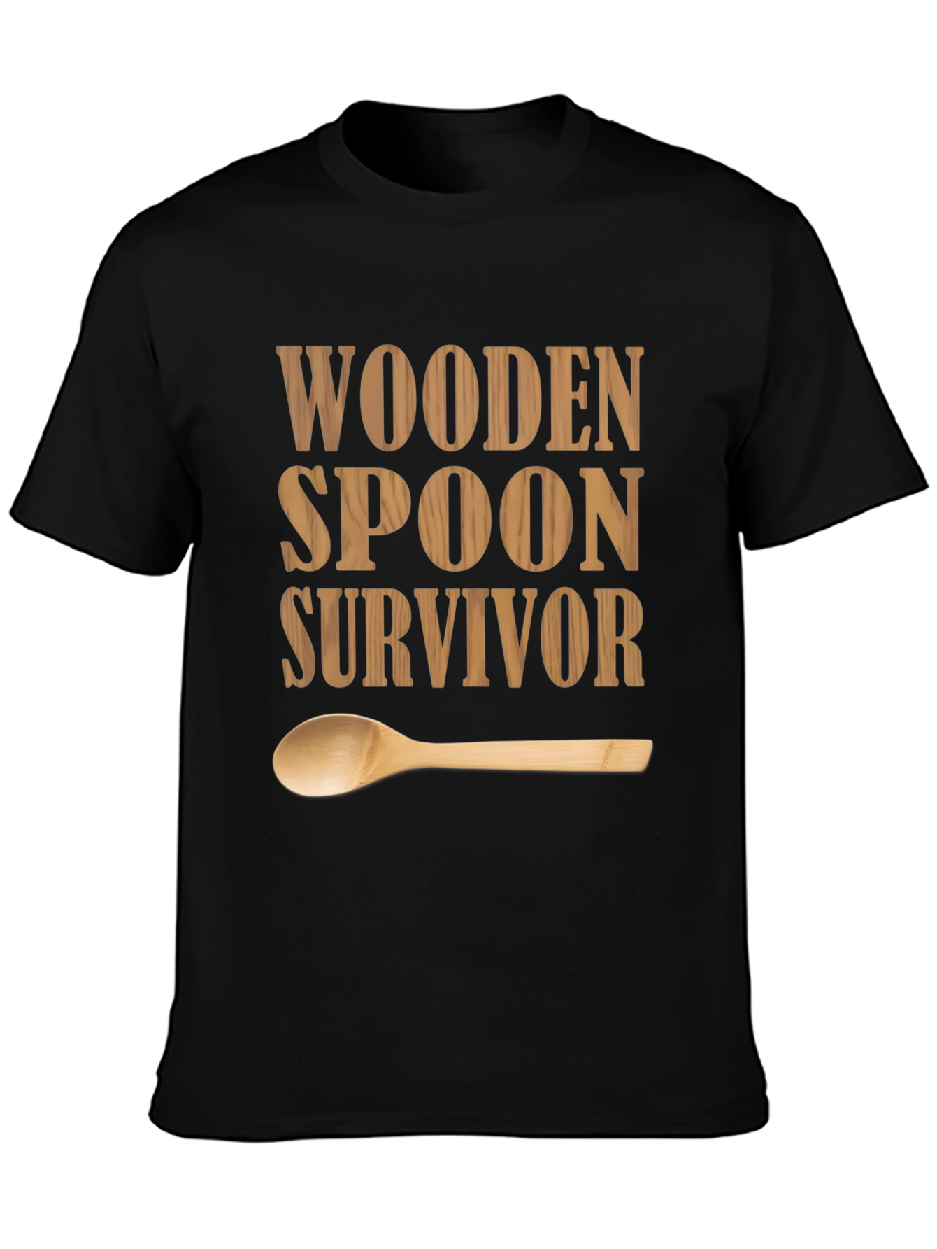 Black Wooden Spoon Survivor Graphic T-Shirt view 3