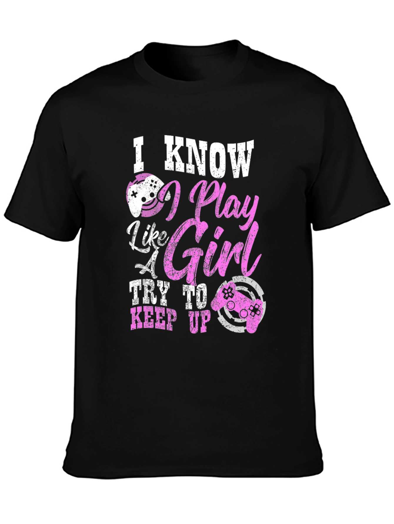 Black I Know I Play Like A Girl T-Shirt view 3