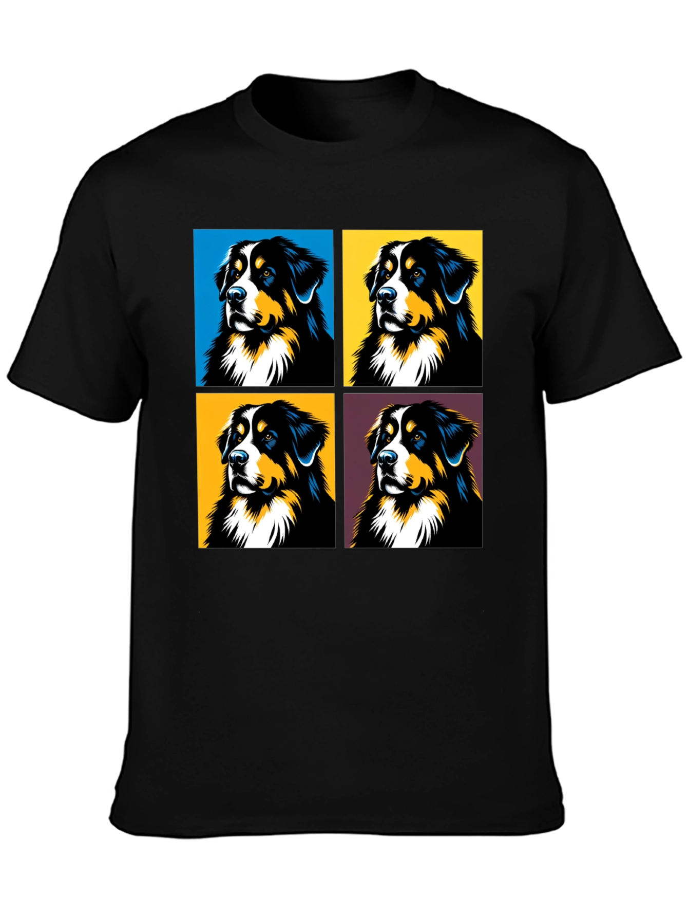 Black Dog Pop Art T-Shirt - Stylish Canine Tee view 3