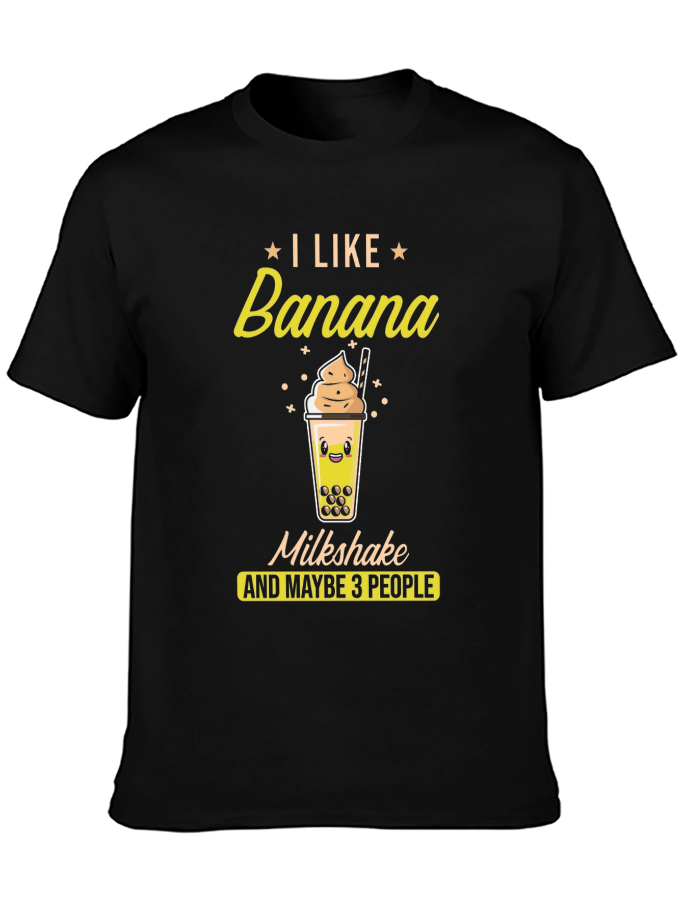 Black Banana Milkshake T-Shirt - Funny Graphic Tee view 3