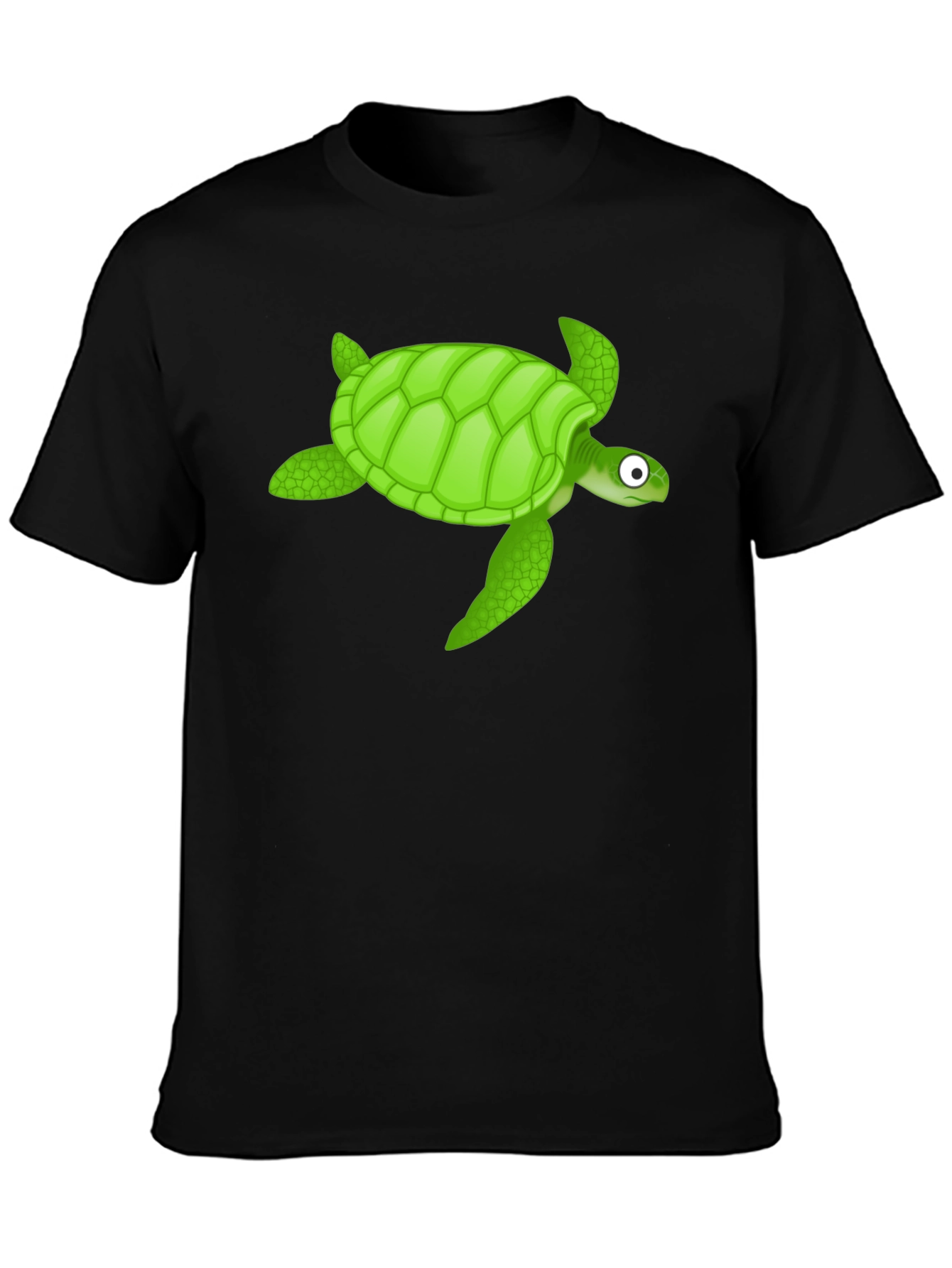 Black Turtle Graphic Black T-Shirt view 3