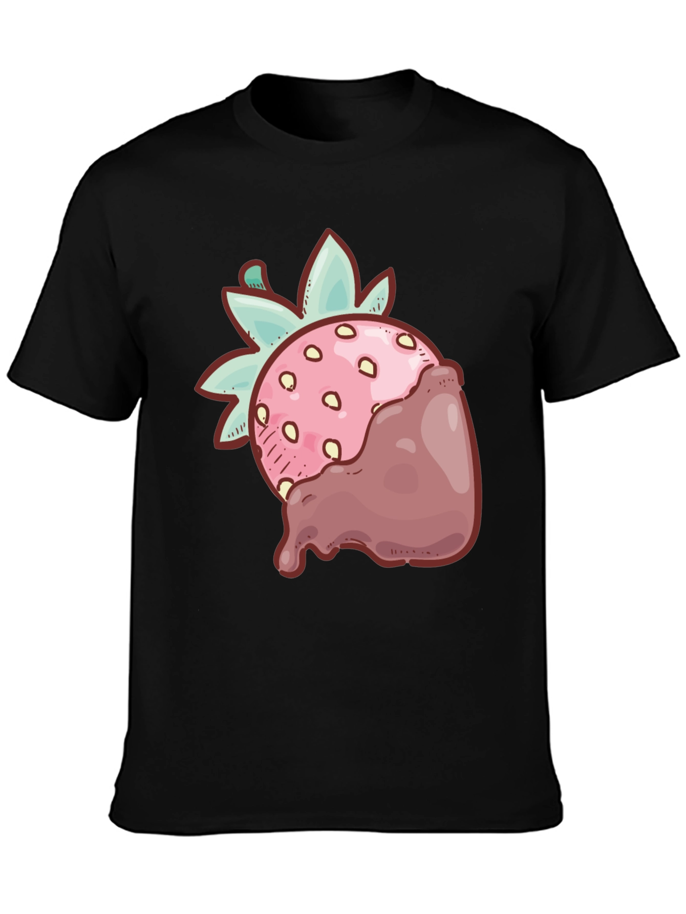 Black Strawberry Chocolate Dipped T-Shirt view 3