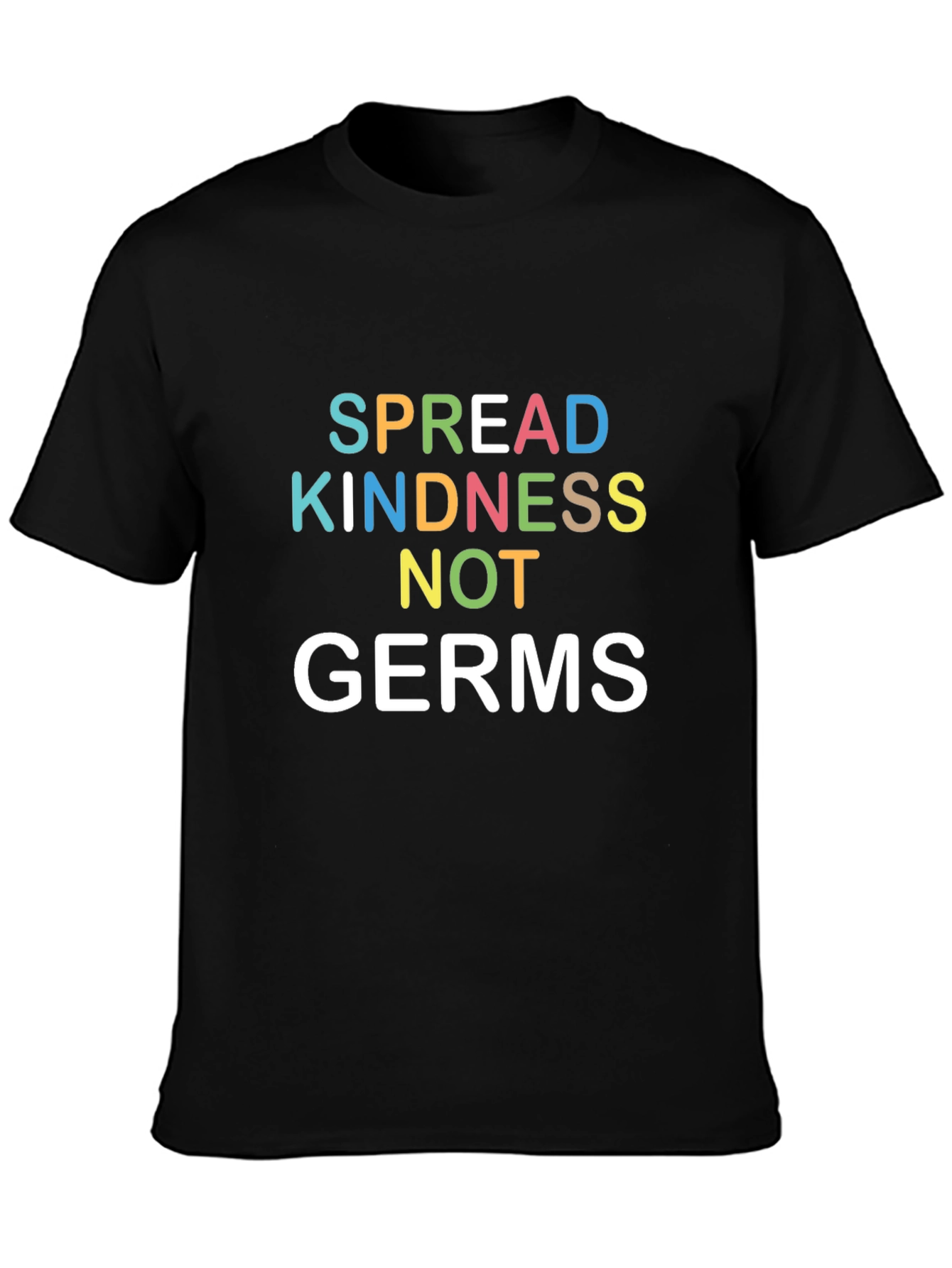 Black Spread Kindness Not Germs Graphic T-Shirt view 3
